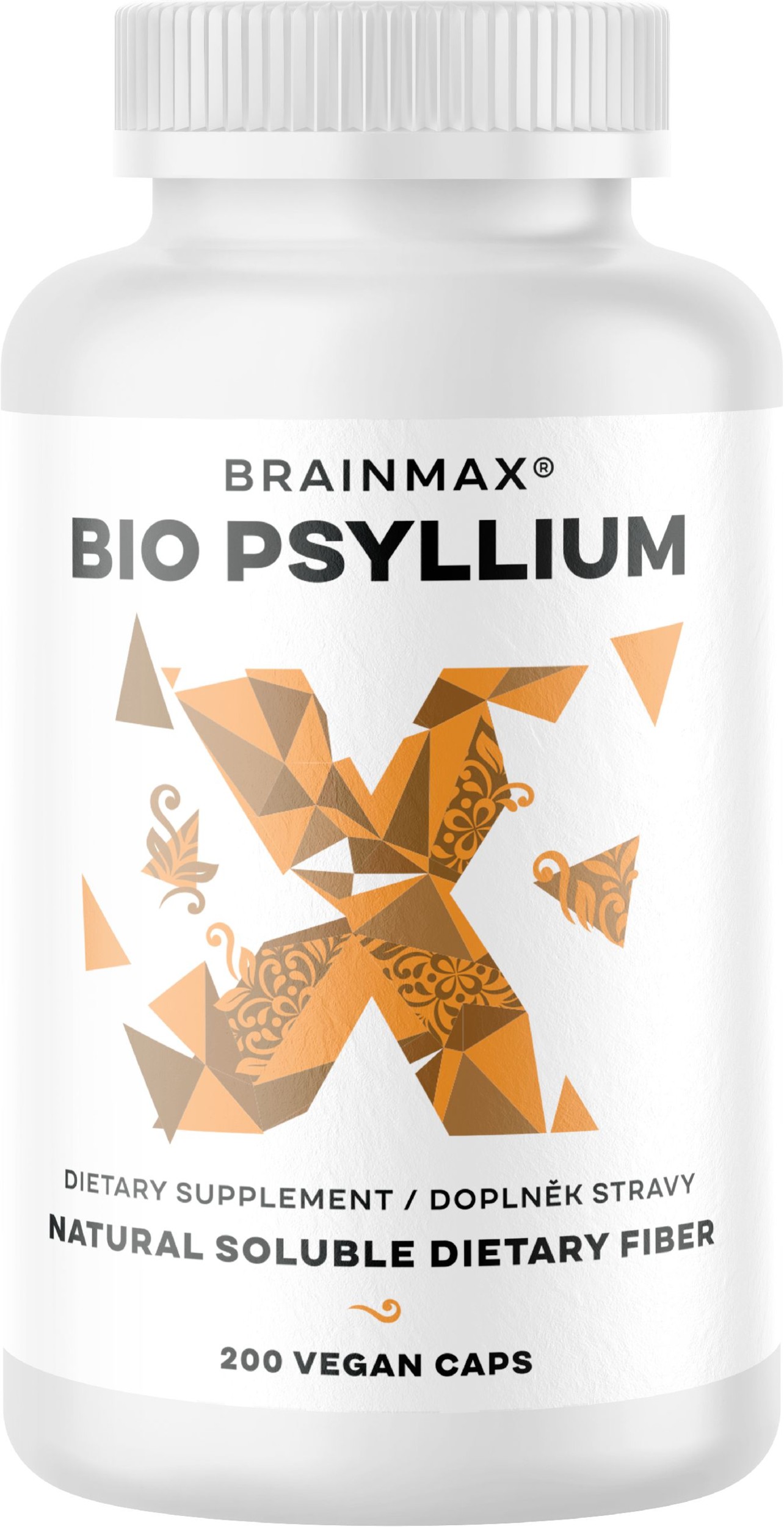 BrainMax BIO Psyllium, 800 mg, 200 rostlinných kapslí