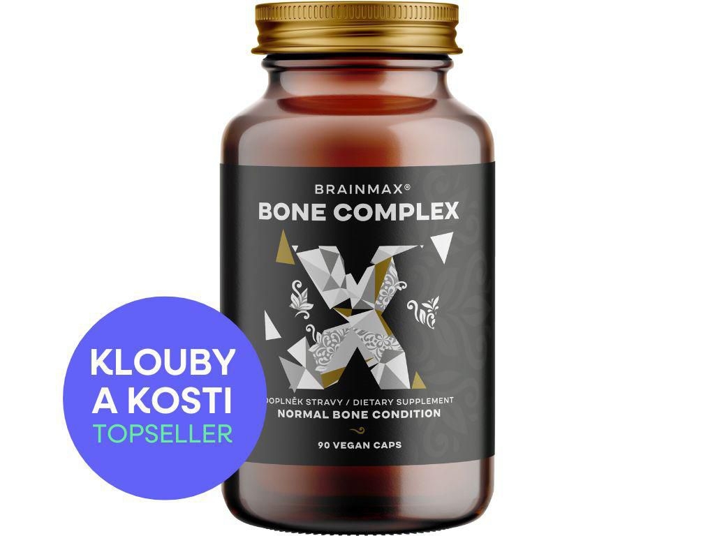 BrainMax Bone Complex, podpora zdraví kostí, 90 rostlinných kapslí