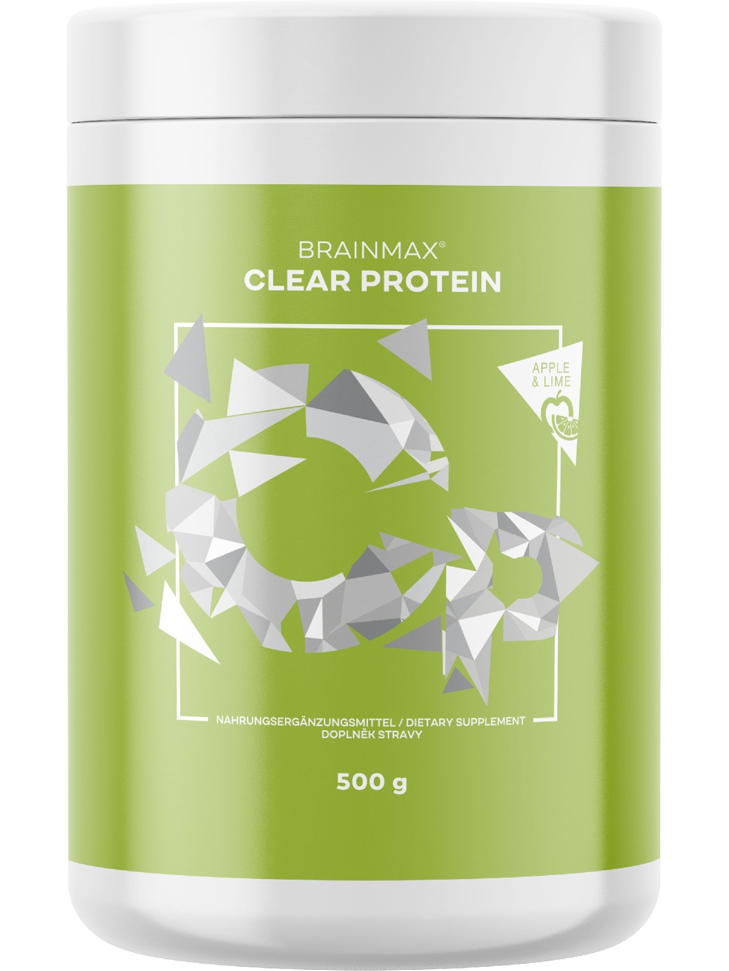 BrainMax Clear Protein, jablko a limeta, 500 g