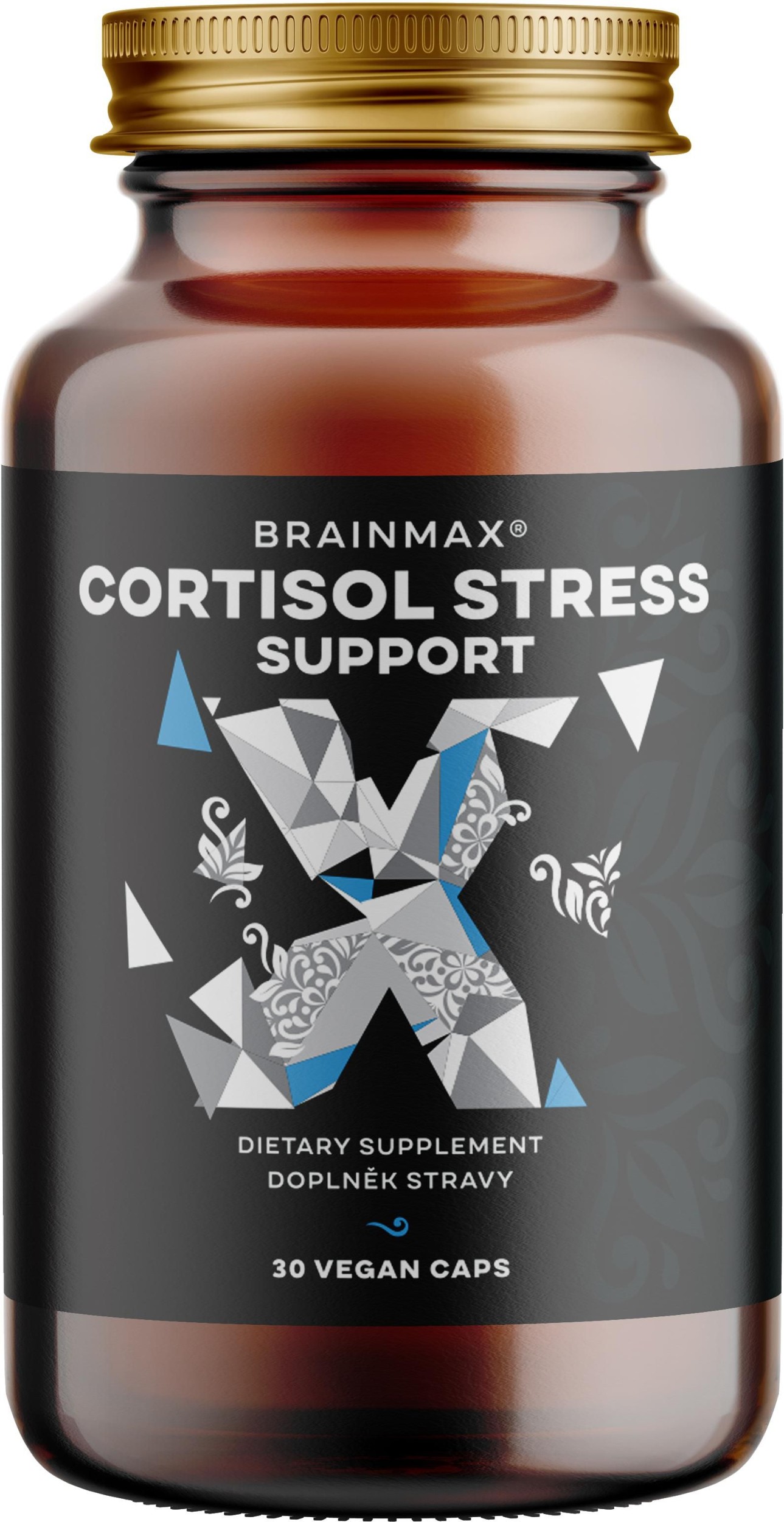 BrainMax Cortisol Stress Support, komplex pro podporu duševního zdraví, 30 rostlinných kapslí