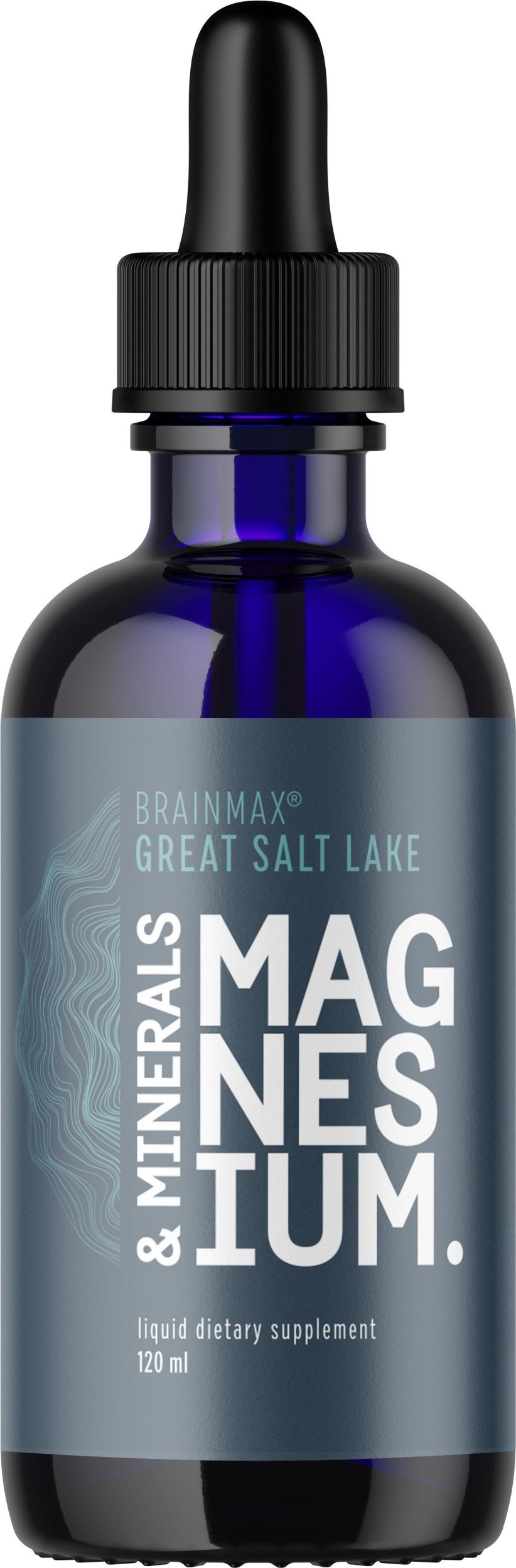 BrainMax Liquid Magnesium & Minerals, Minerály v tekuté přírodní formě pro alkalizaci a remineralizaci, 120 ml