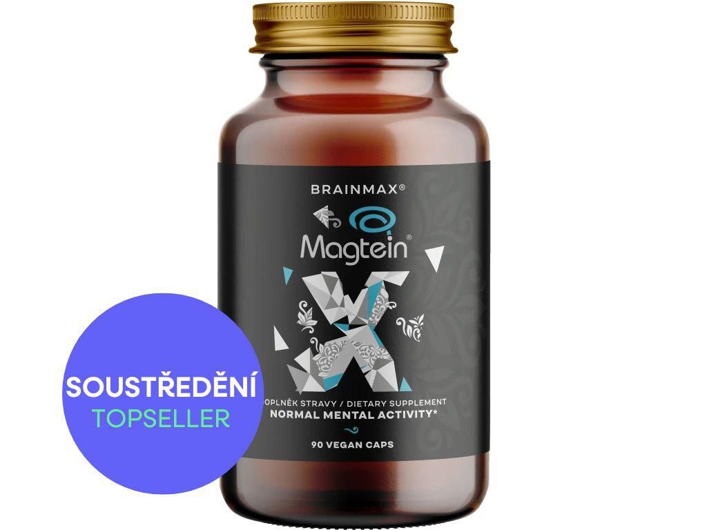 BrainMax Magtein®, Hořčík L-Treonát, 90 rostlinných kapslí