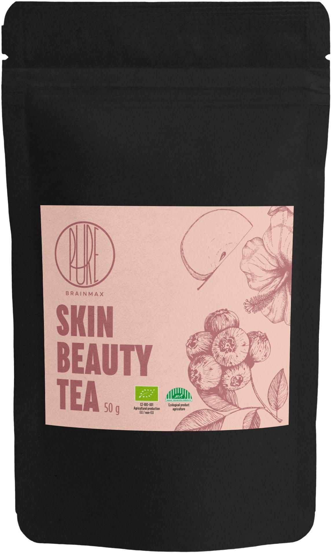 BrainMax Pure Skin Beauty Tea, čaj pro hezkou pleť, 50 g, BIO