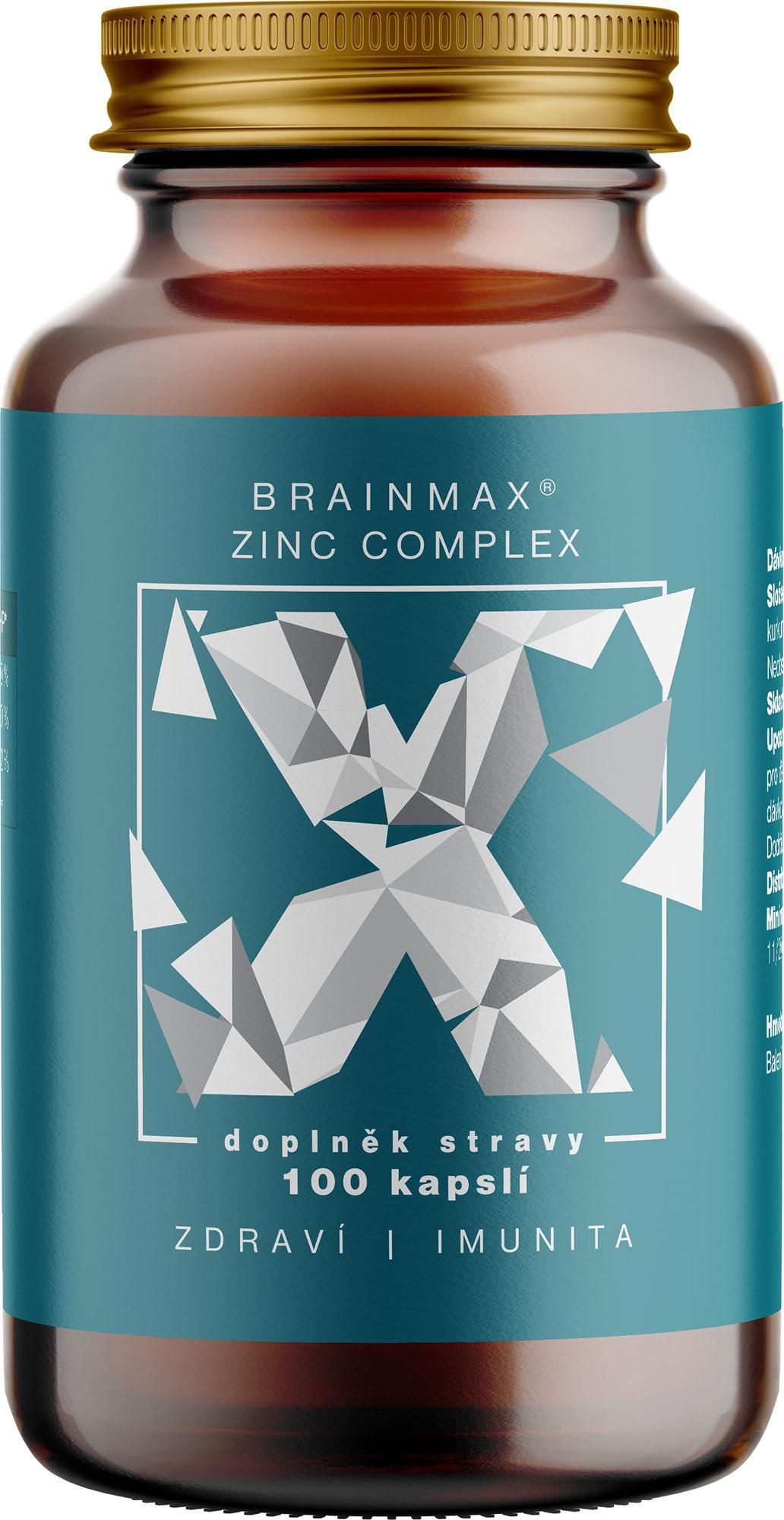 BrainMax Zinc Complex, 100 rostlinných kapslí
