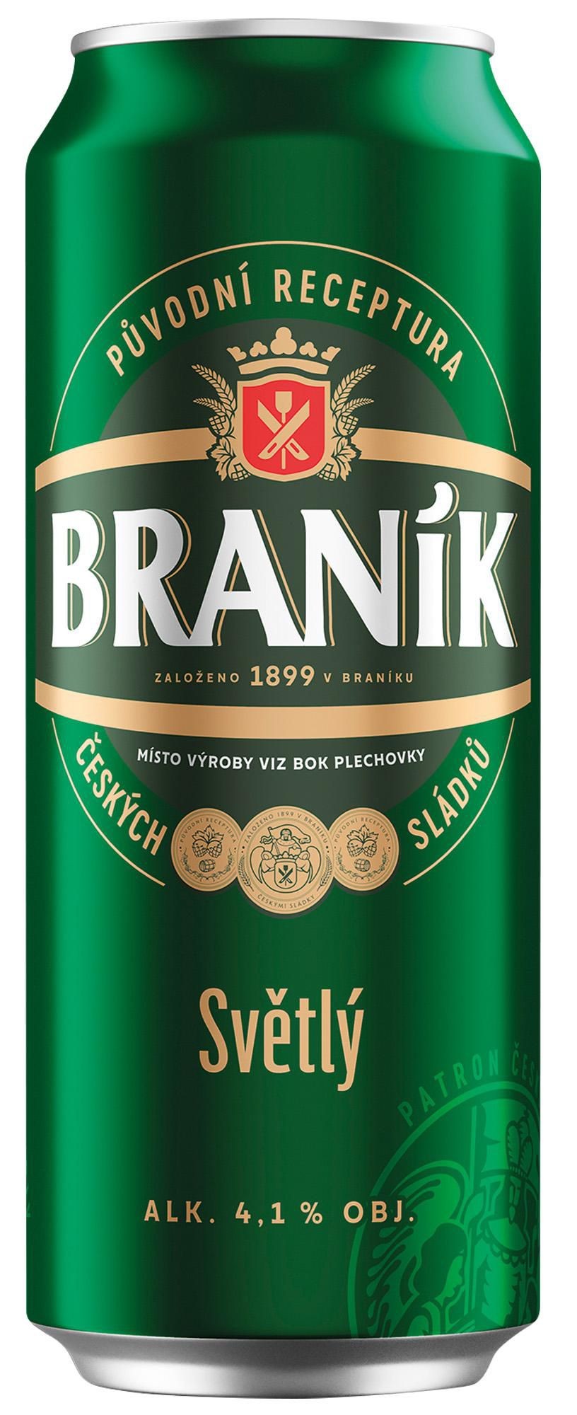 Nápoje - Braník Pivo výčepní světlé 0,5 l