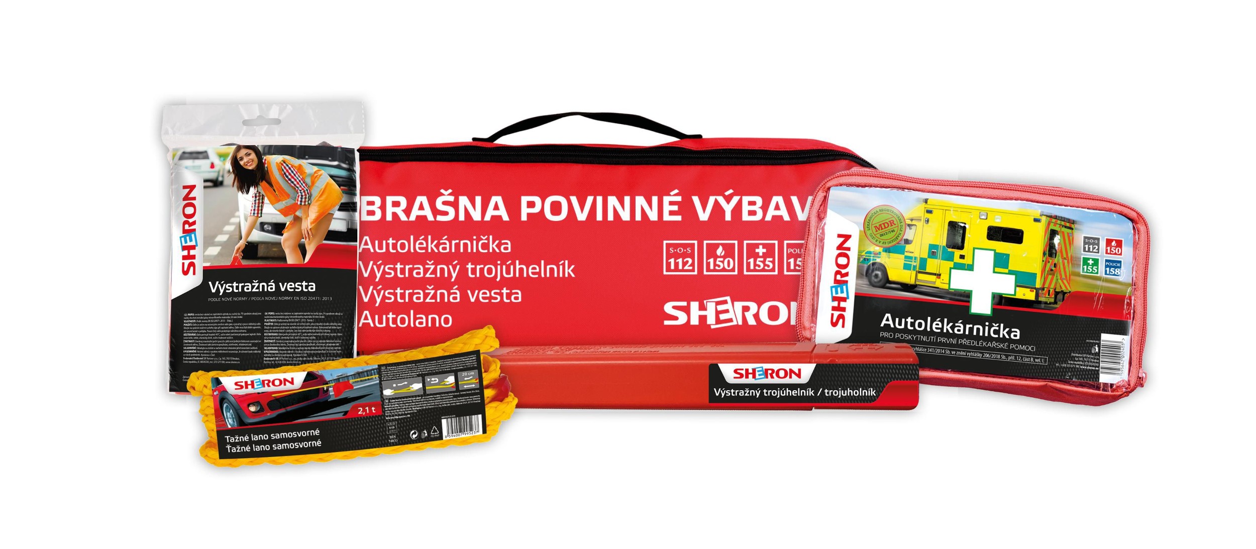 Auto-moto - Brašna povinné výbavy Sheron červená