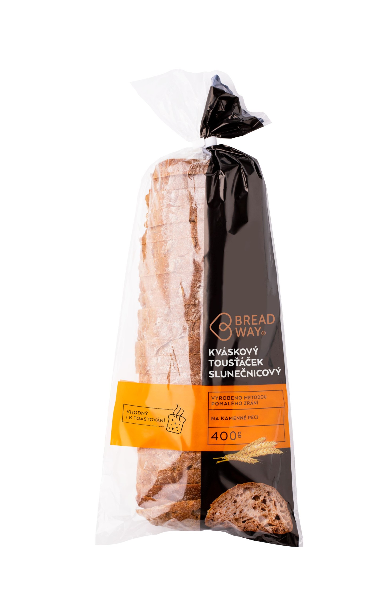 Pekárna a cukrárna - Breadway, Kváskový tousťáček slunečnicový, chléb 400g