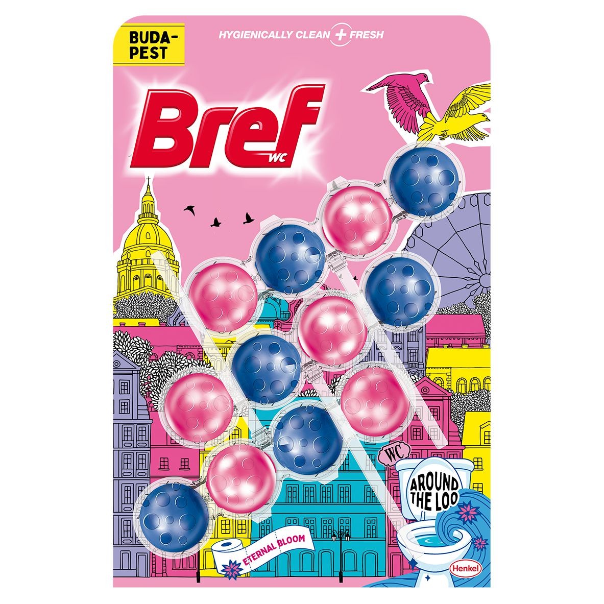 Drogerie a kosmetika - Bref Around the Loo Eternal Bloom 3x50g