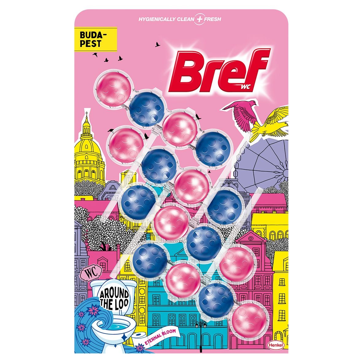 Drogerie a kosmetika - Bref Around the Loo Eternal Bloom 4x50g