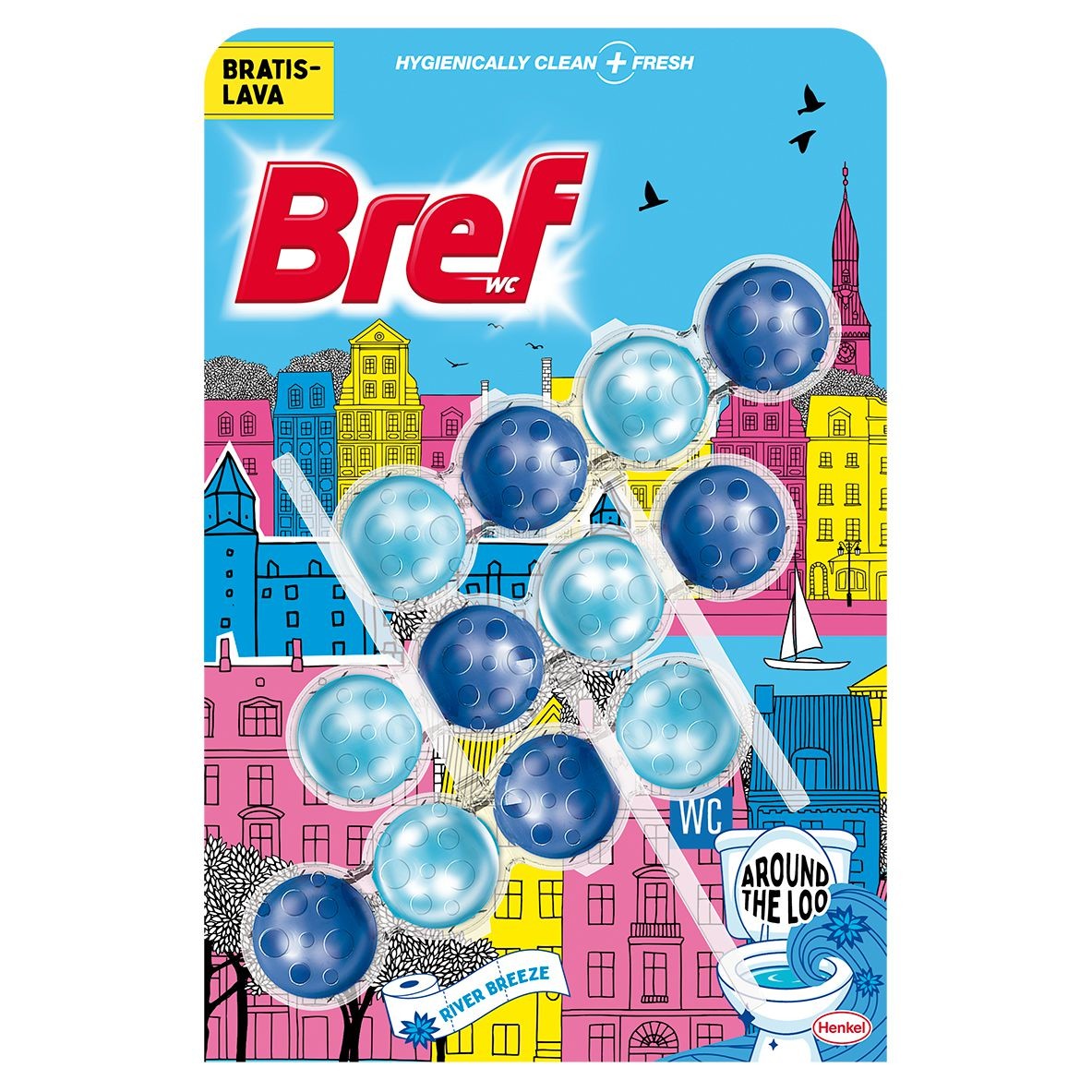 Drogerie a kosmetika - Bref Around the Loo River Breeze 3x50g