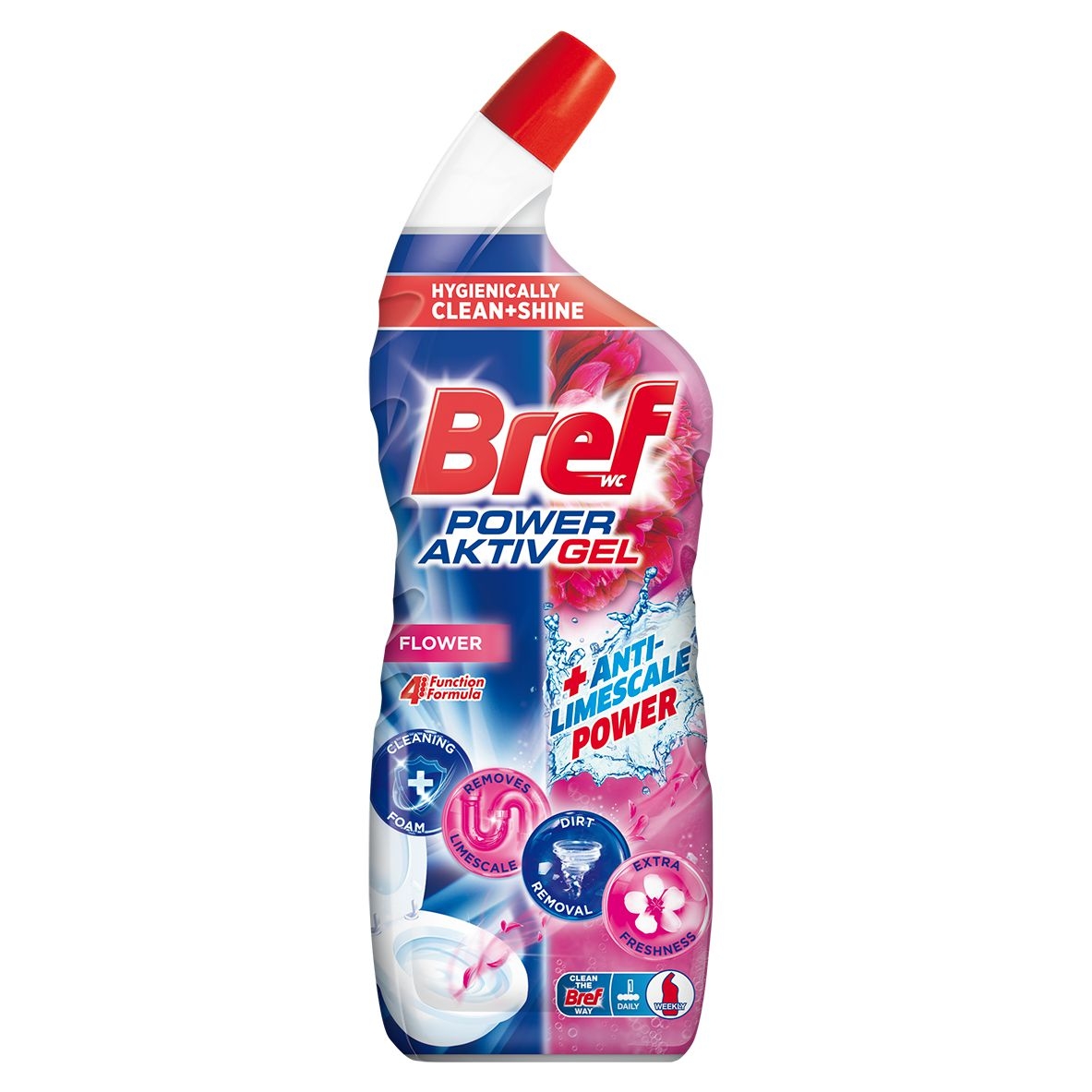 Drogerie a kosmetika - Bref Hygienically Clean & Shine Gel Floral Delight 700 ml