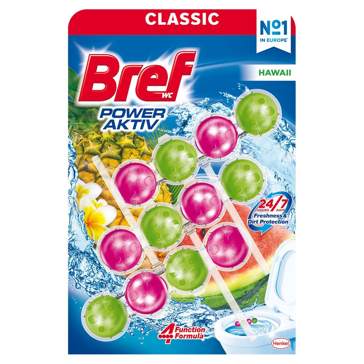 Drogerie a kosmetika - Bref Power aktiv hawaii 3x50g
