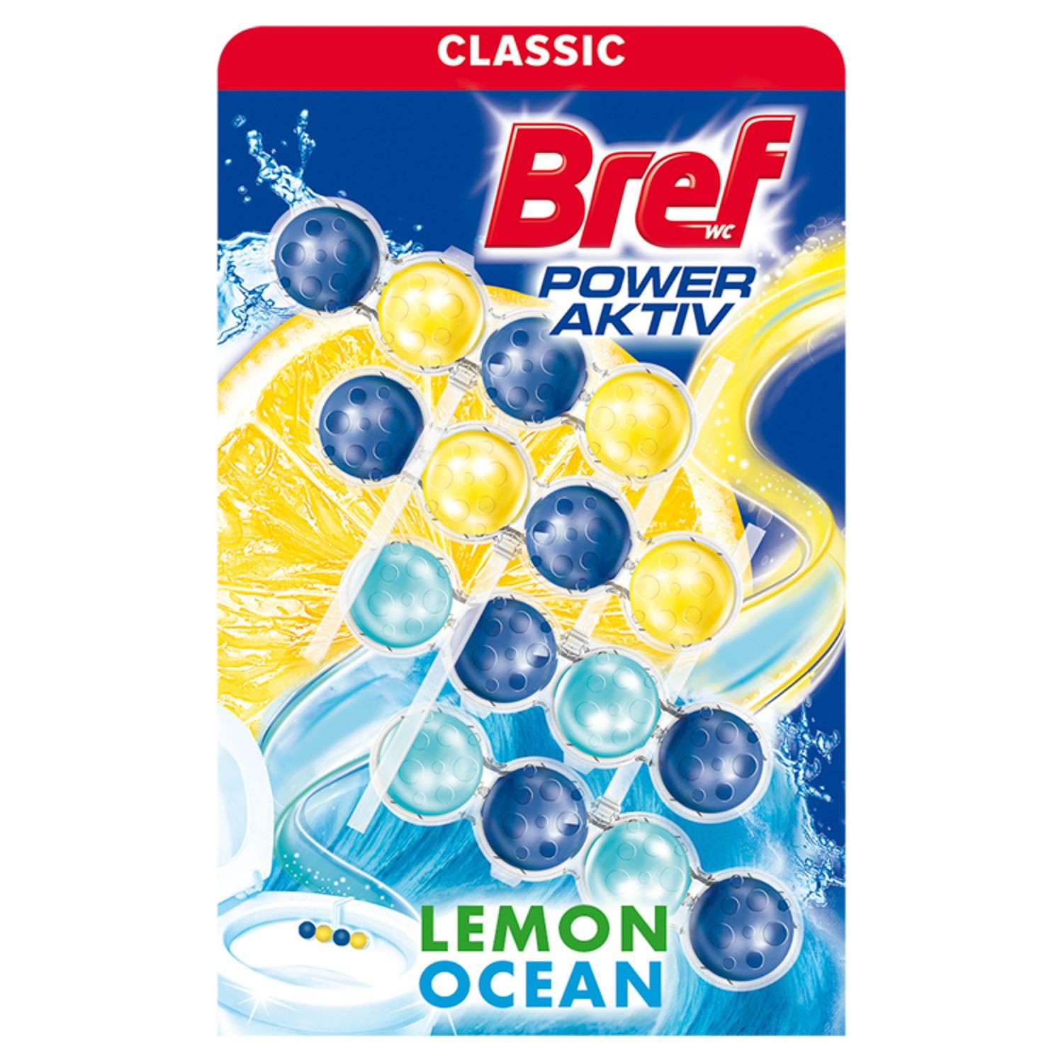 Drogerie a kosmetika - Bref Power Aktiv Lemon&Ocean 4x50g
