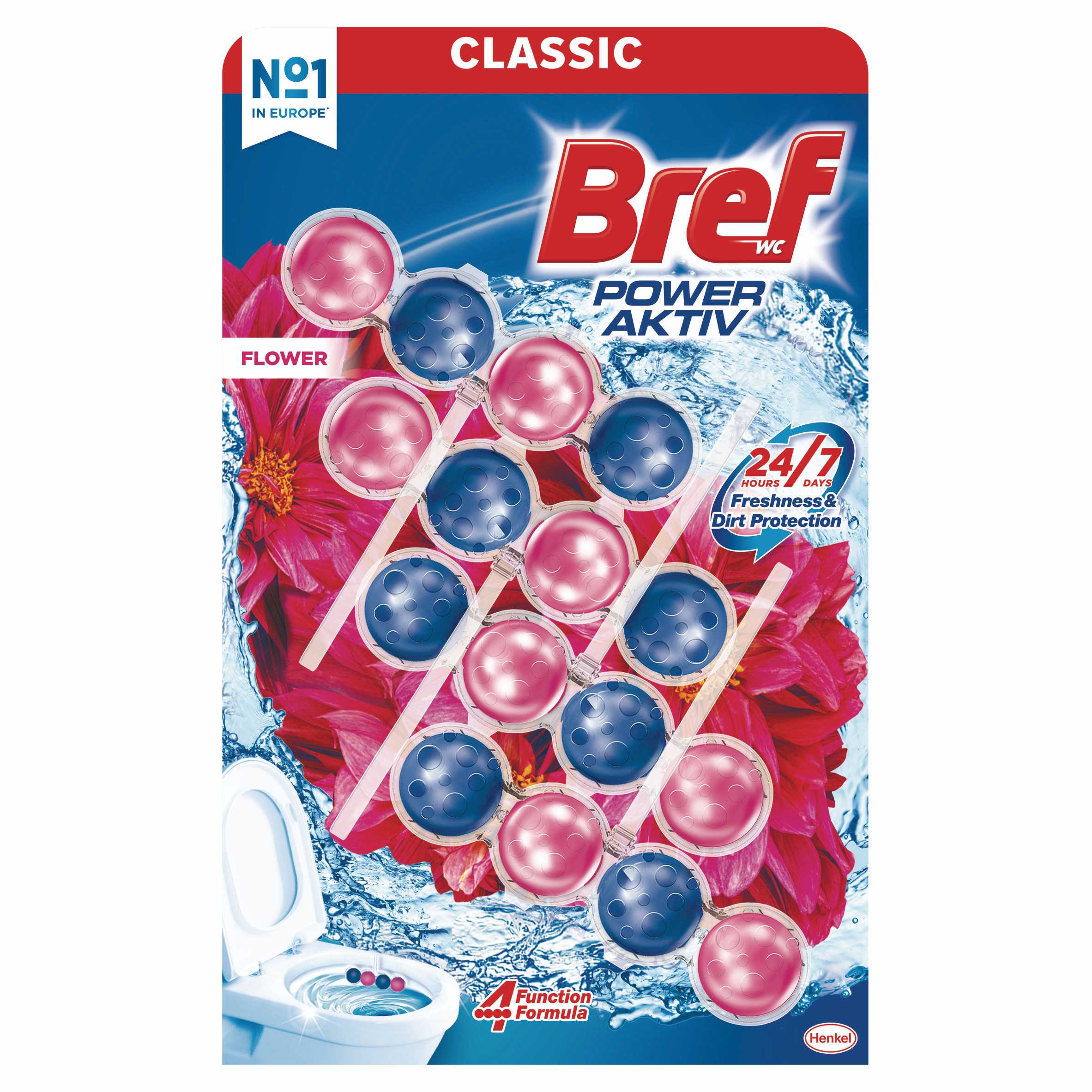 Drogerie a kosmetika - Bref Power Aktiv Quattro Flower 4x50g