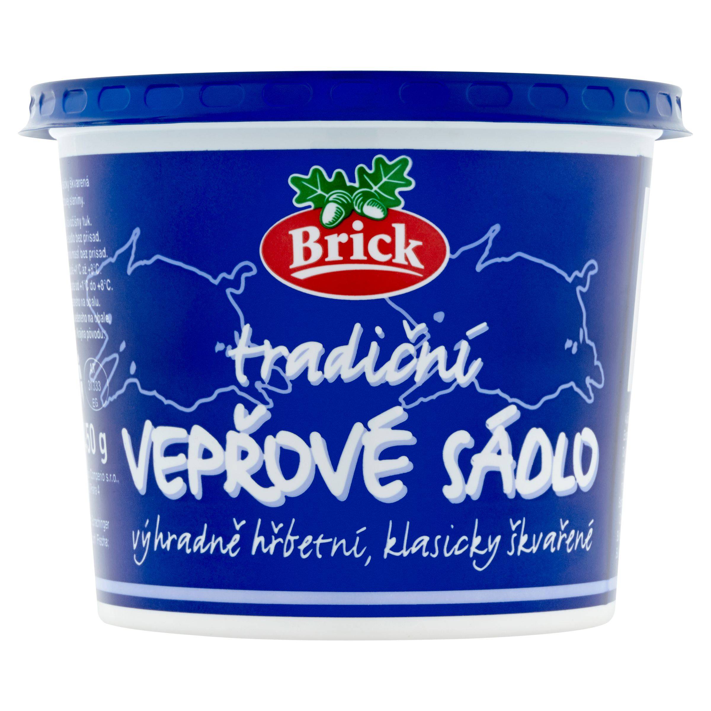 Uzeniny a lahůdky - Brick Tradiční vepřové sádlo 450 g