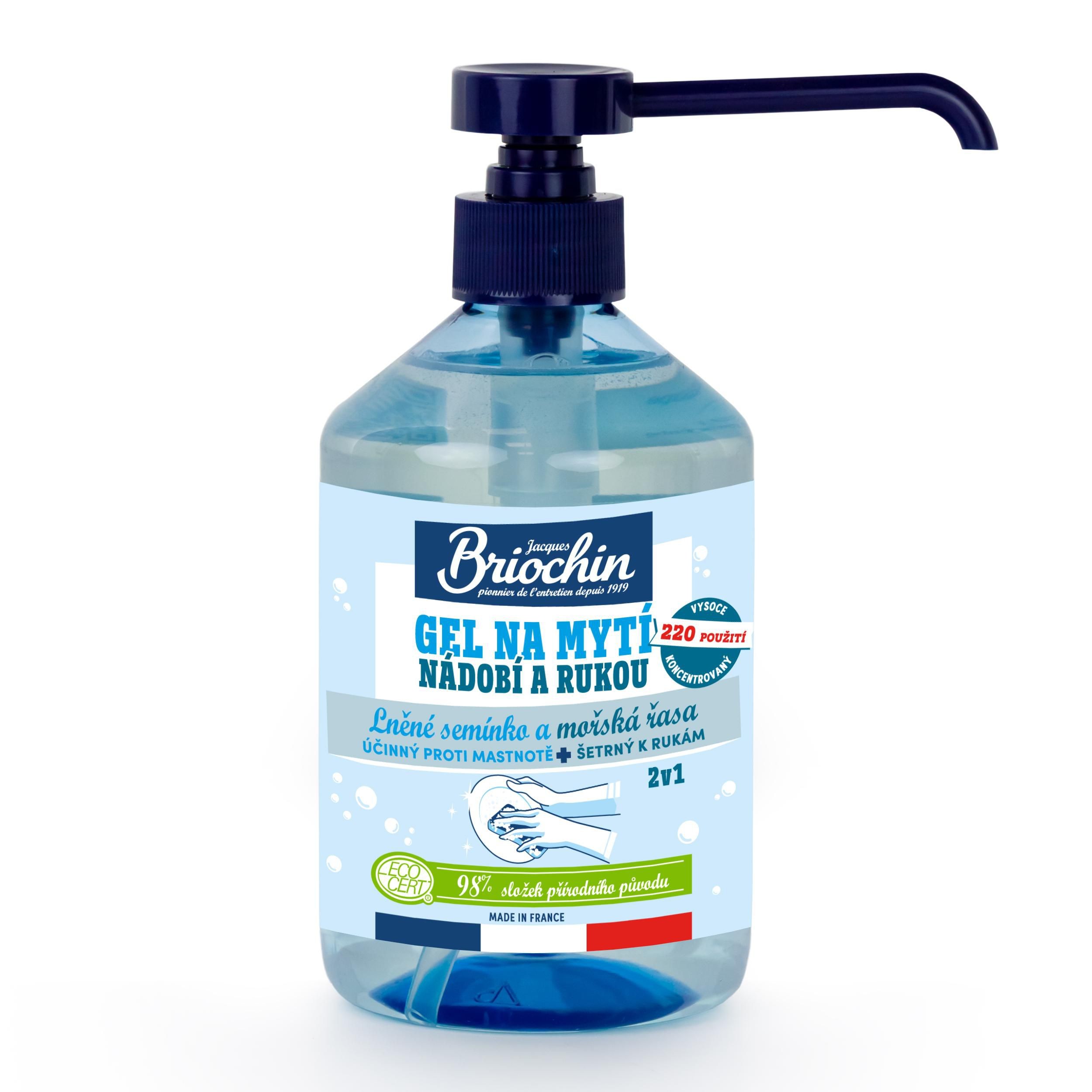 Drogerie a kosmetika - Briochin Gel na mytí nádobí i rukou 2v1 moře 500ml