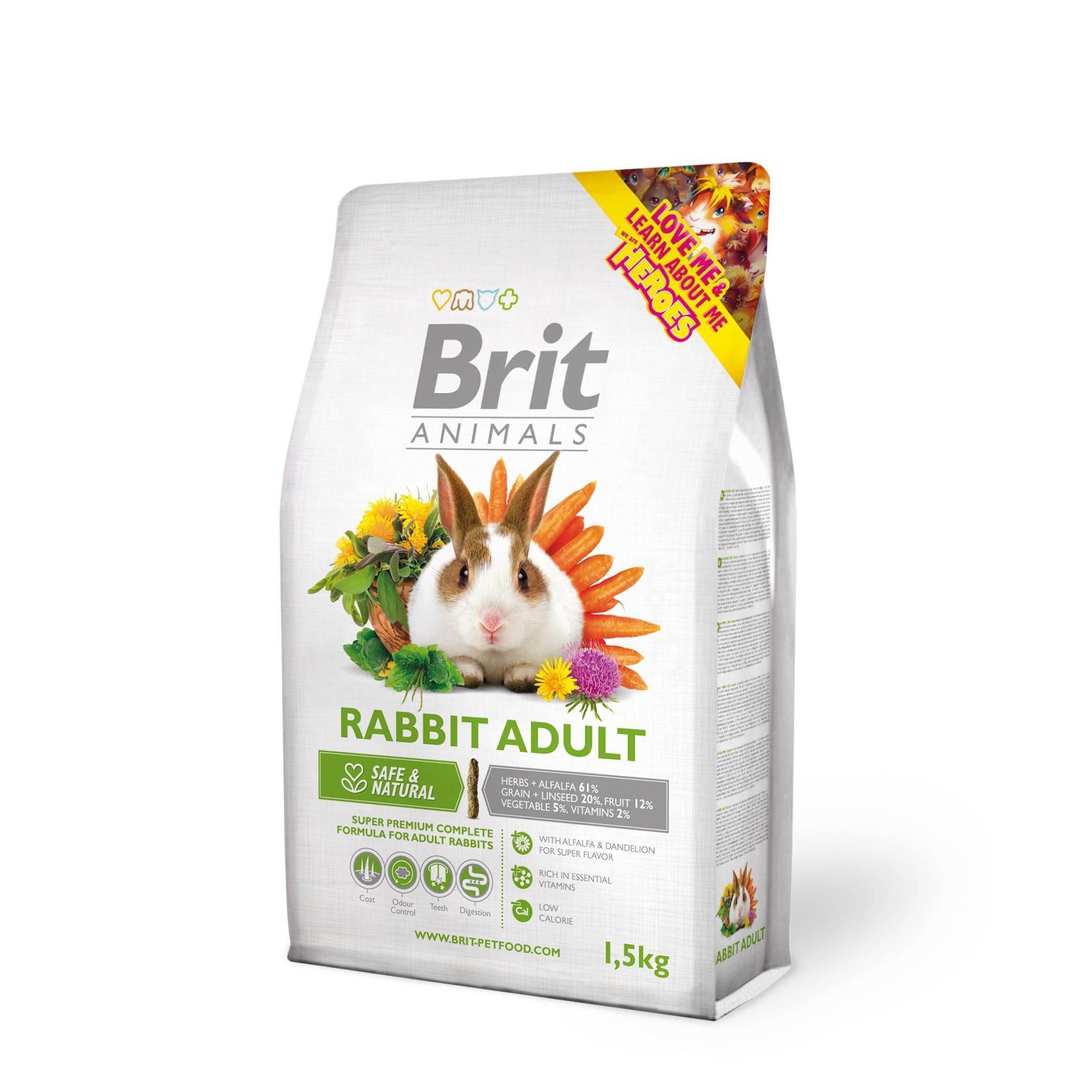 Svět zvířat - Brit Animals Rabbit Adult Complete 1500g