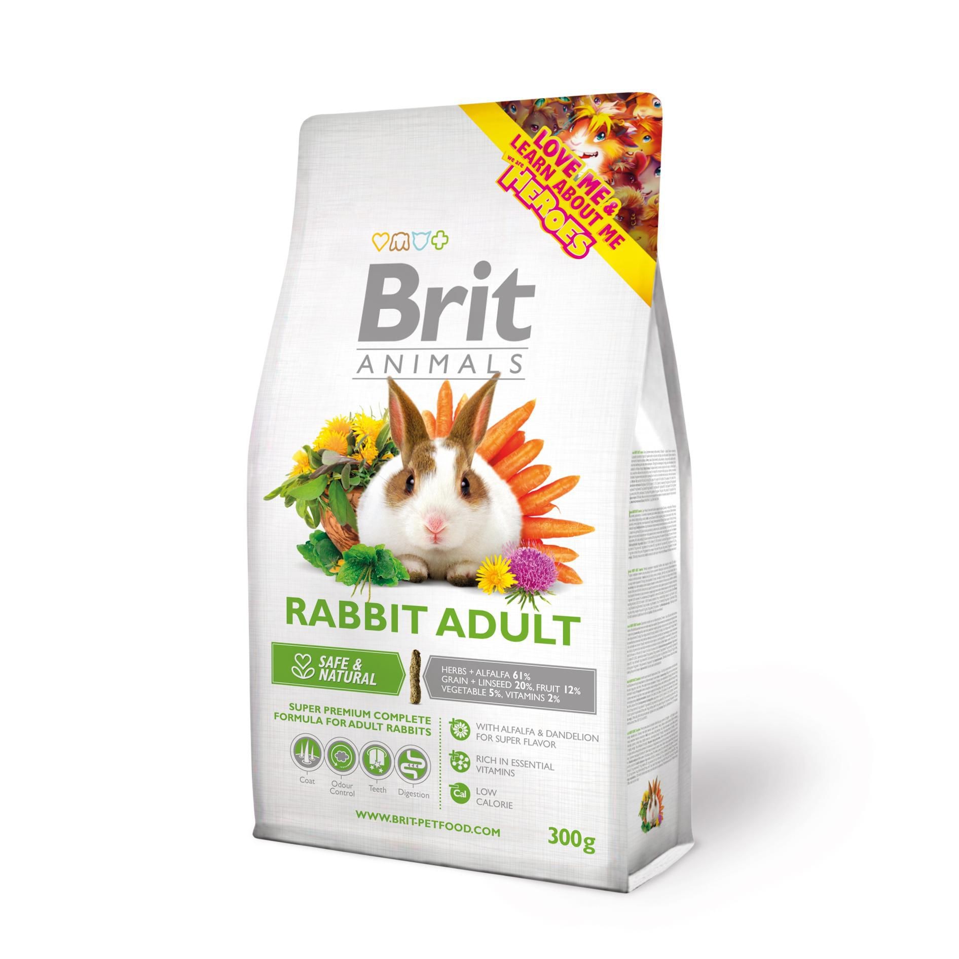 Svět zvířat - Brit Animals Rabbit Adult Complete 300 g