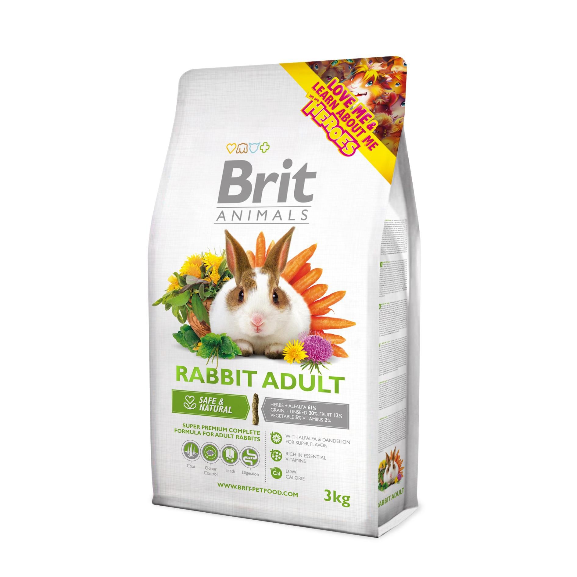 Svět zvířat - Brit Animals Rabbit Adult Complete 3000g