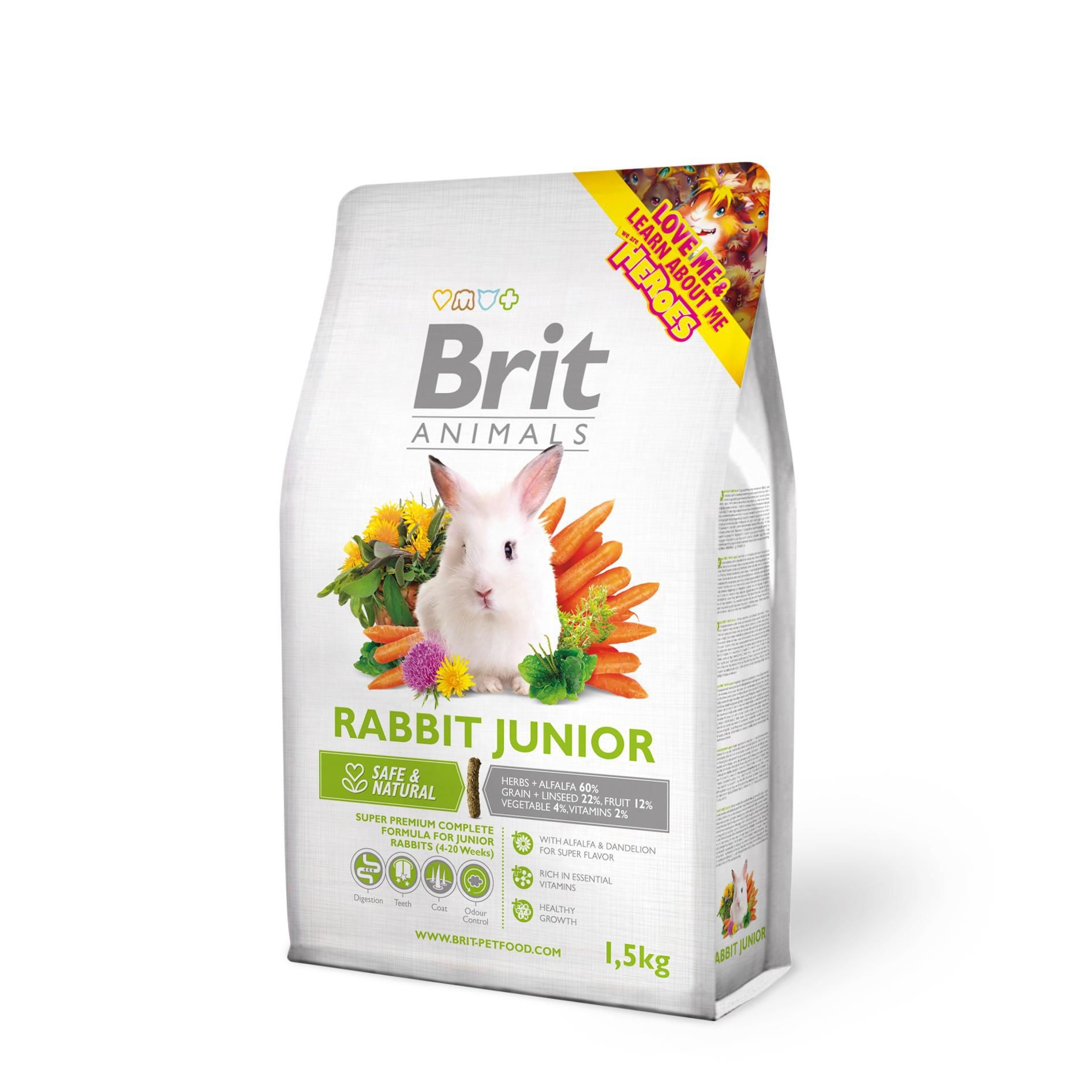 Svět zvířat - Brit Animals  Rabbit Junior Complete 1500g
