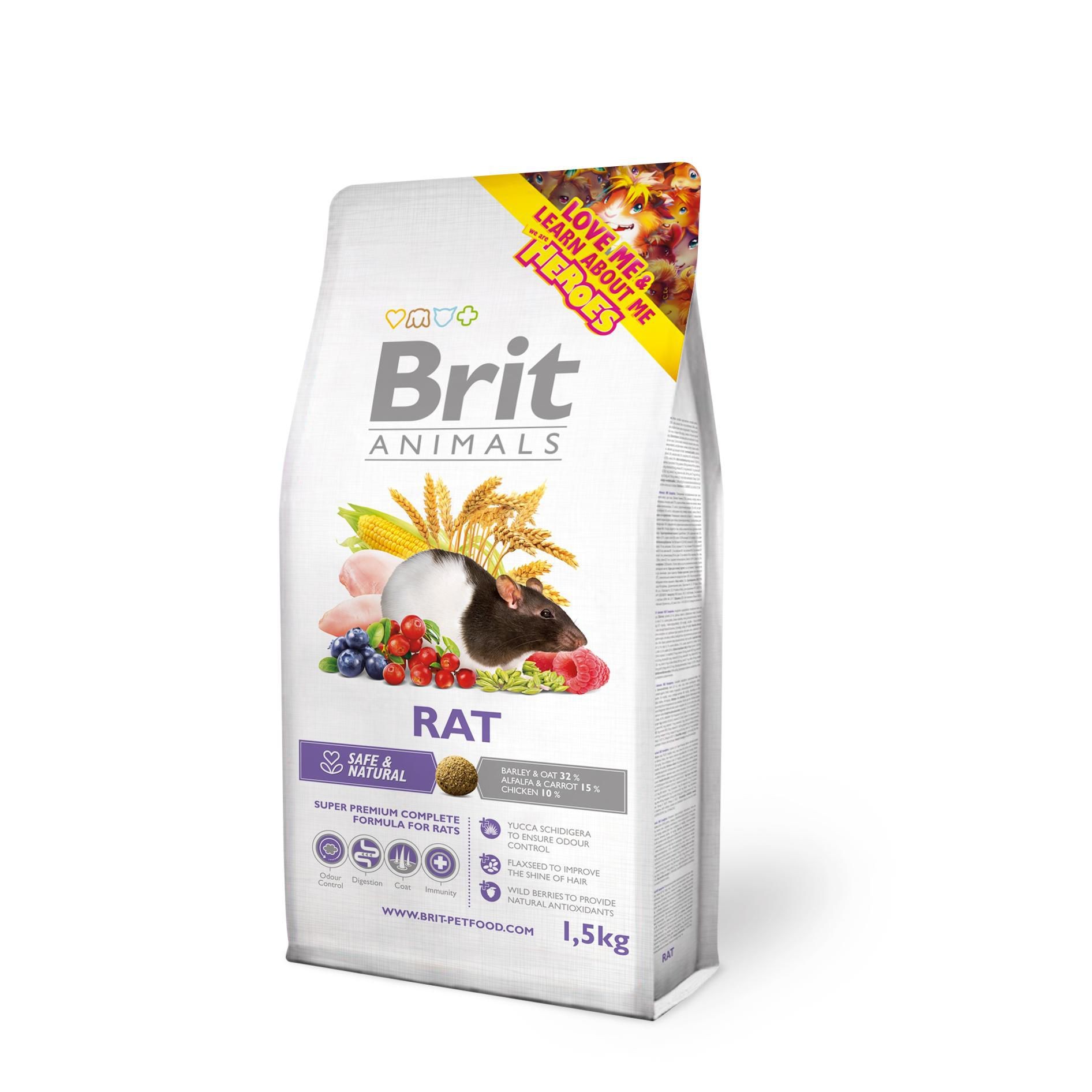 Svět zvířat - Brit Animals Rat Complete 1500g