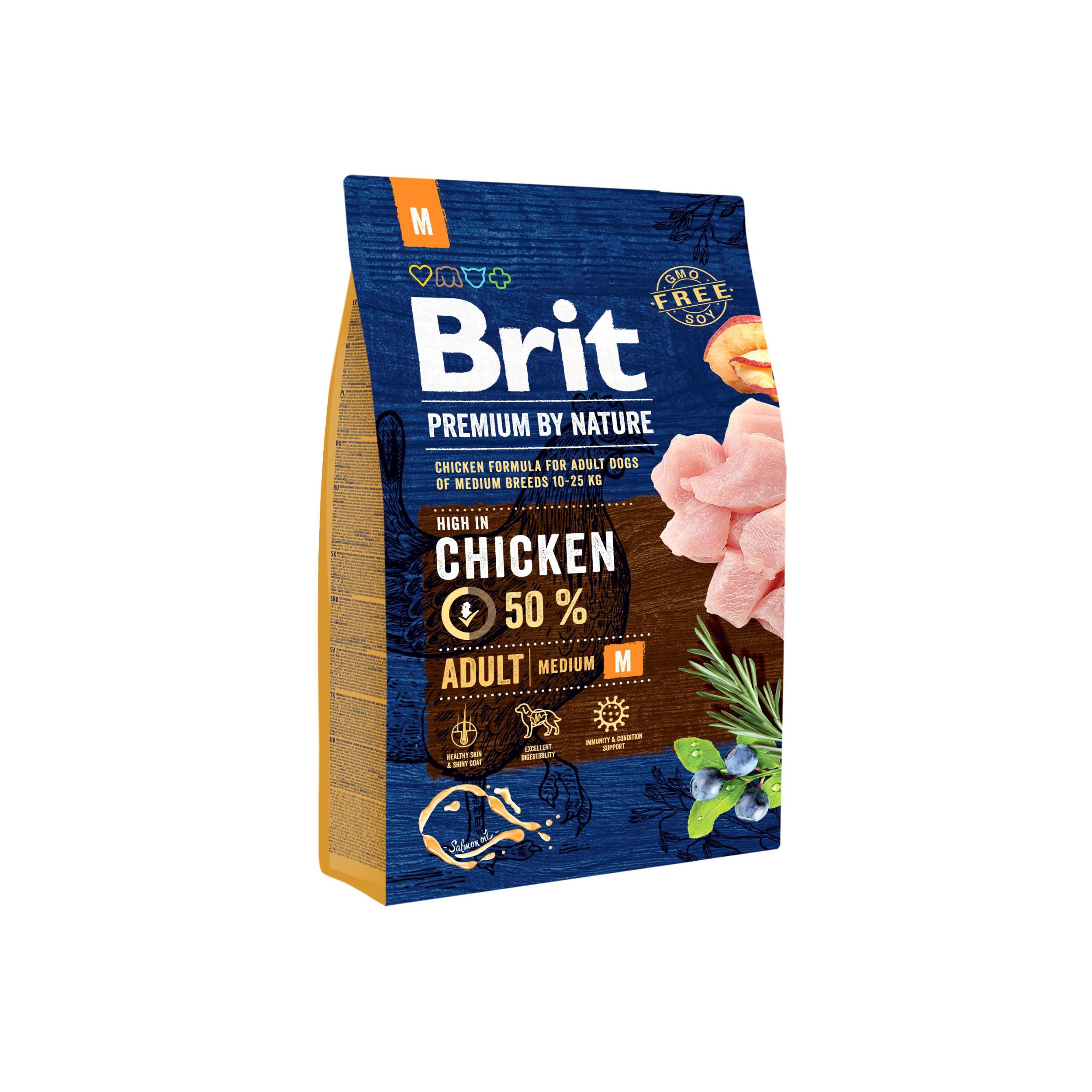 Svět zvířat - Brit Premium by Nature Adult M 3 kg