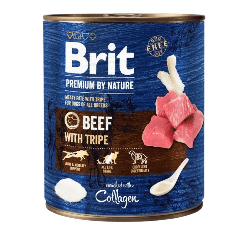 Svět zvířat - Brit Premium by Nature Beef with Tripes 800 g