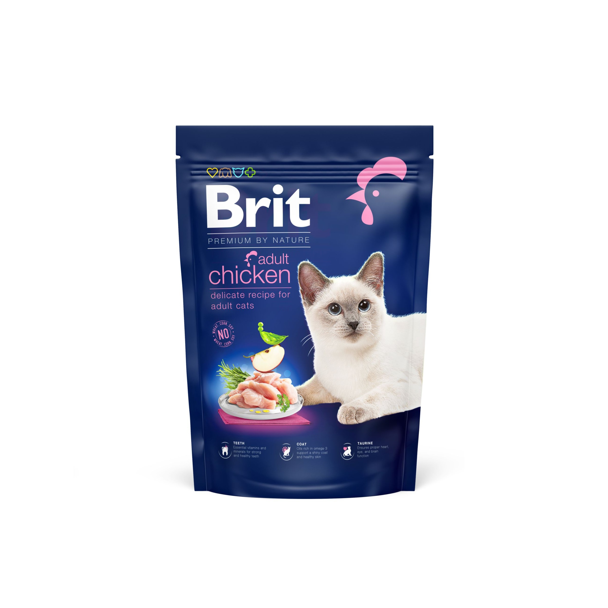 Svět zvířat - Brit Premium by Nature Cat. Adult Chicken,  800 g