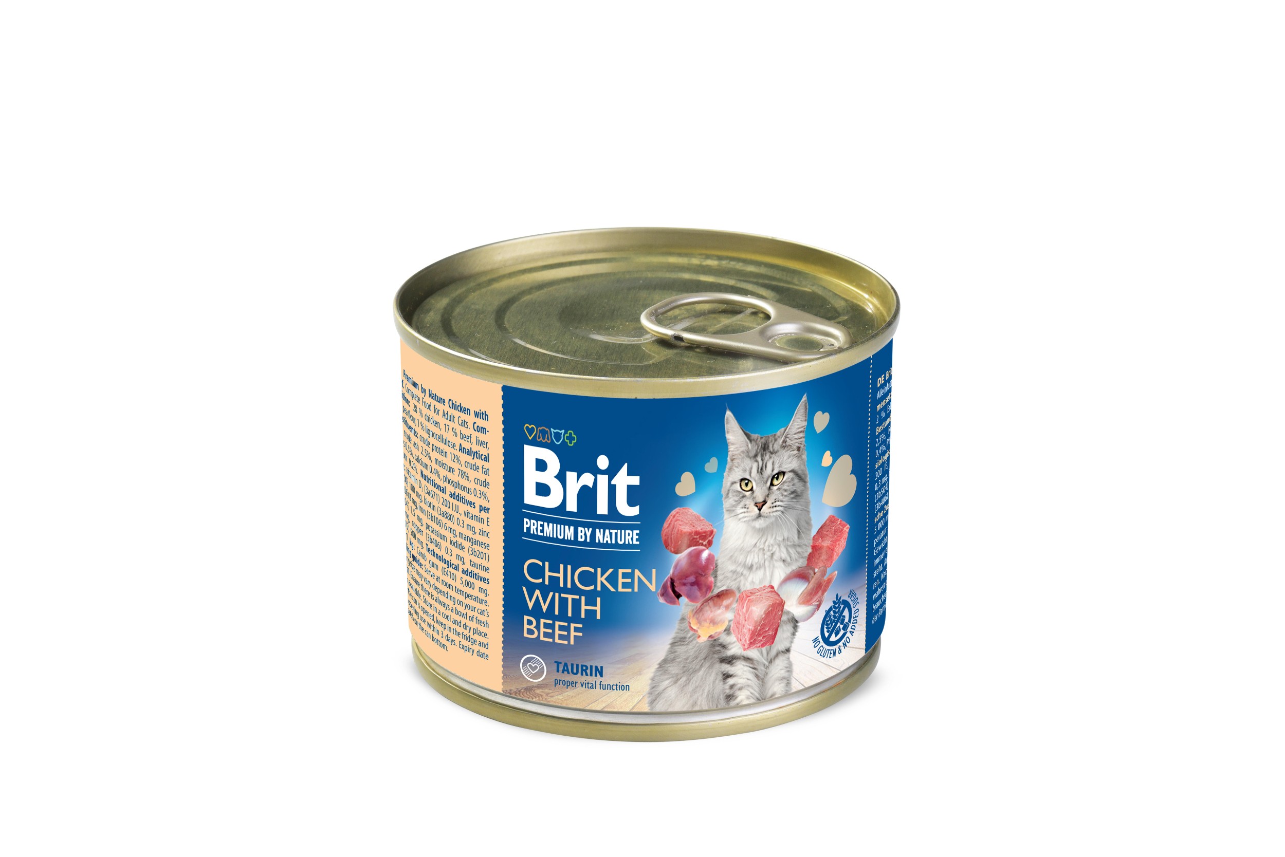 Svět zvířat - Brit Premium by Nature Chicken with Beef 200 g