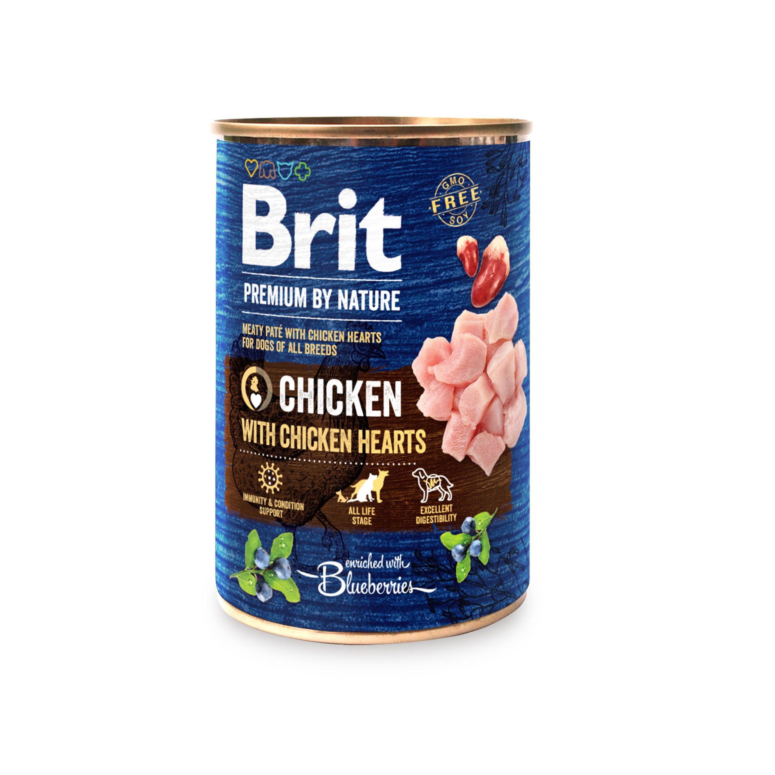 Svět zvířat - Brit Premium by Nature Chicken with Hearts 400 g