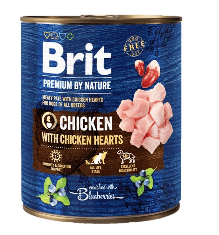 Svět zvířat - Brit Premium by Nature Chicken with Hearts 800 g