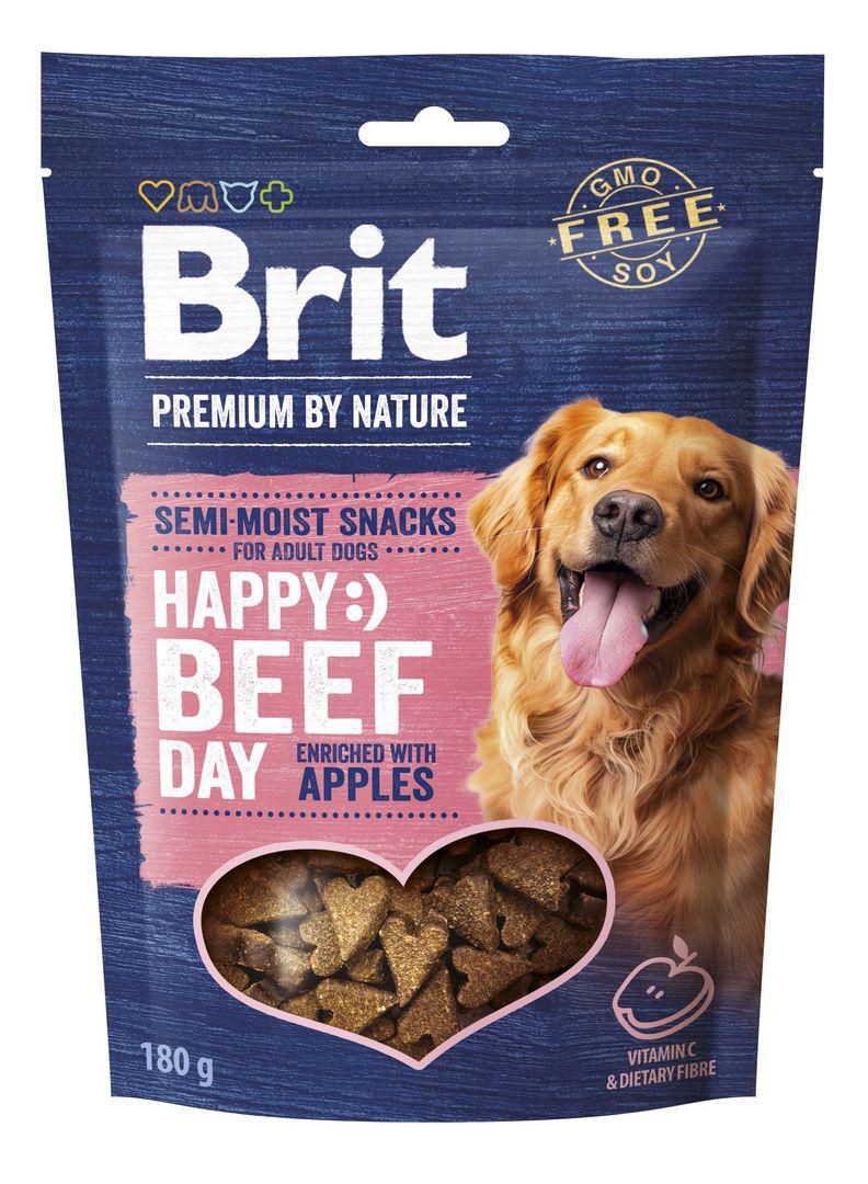 Svět zvířat - Brit Premium by Nature Dog Semi-moist Snacks Beef with Apples 180 g