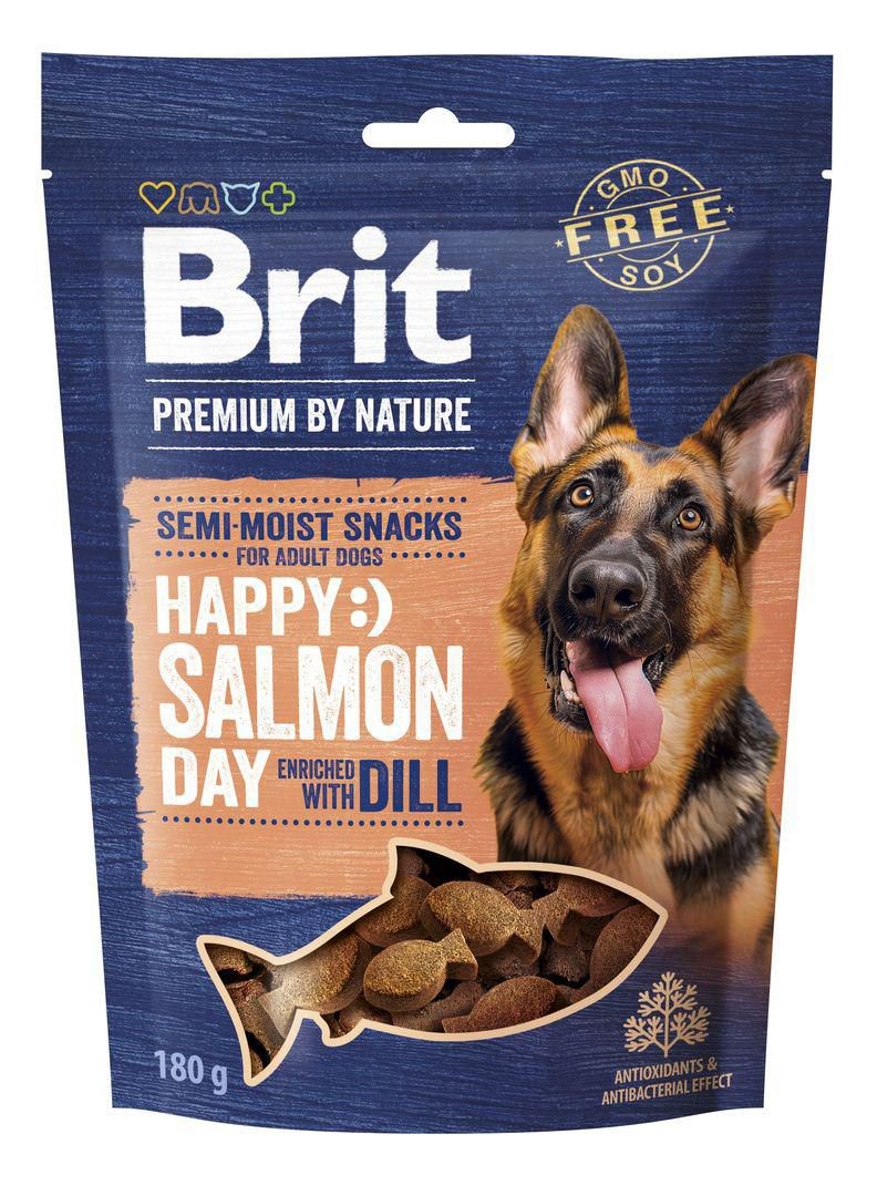 Svět zvířat - Brit Premium by Nature Dog Semi-moist Snacks Salmon with Dill 180 g