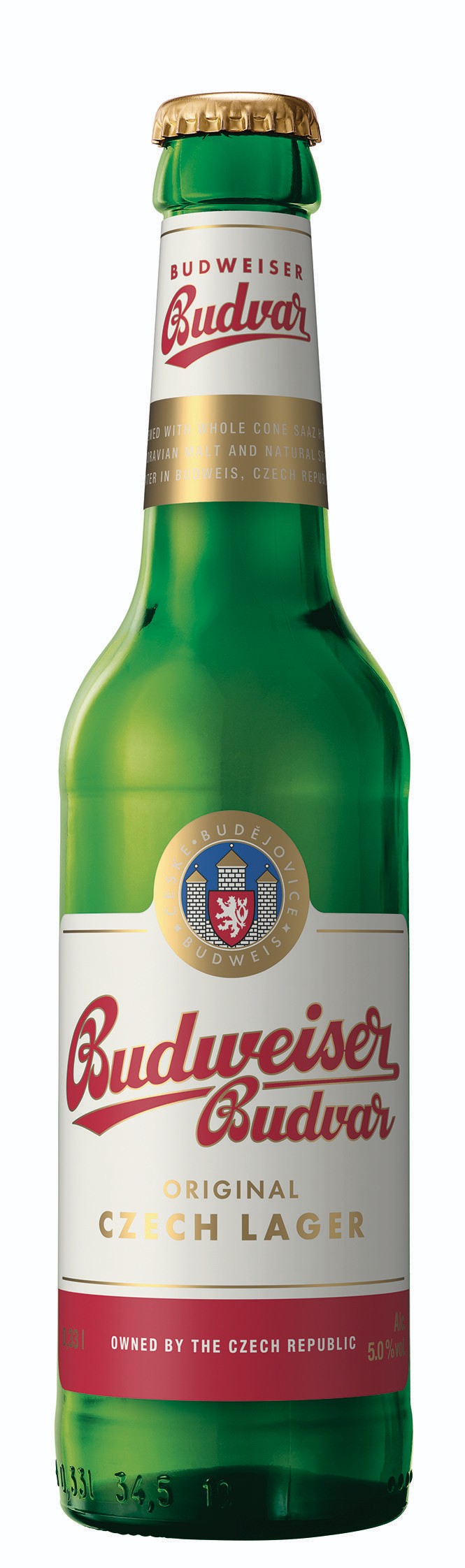 Nápoje - Budweiser Budvar Original světlý ležák 0,33l sklo
