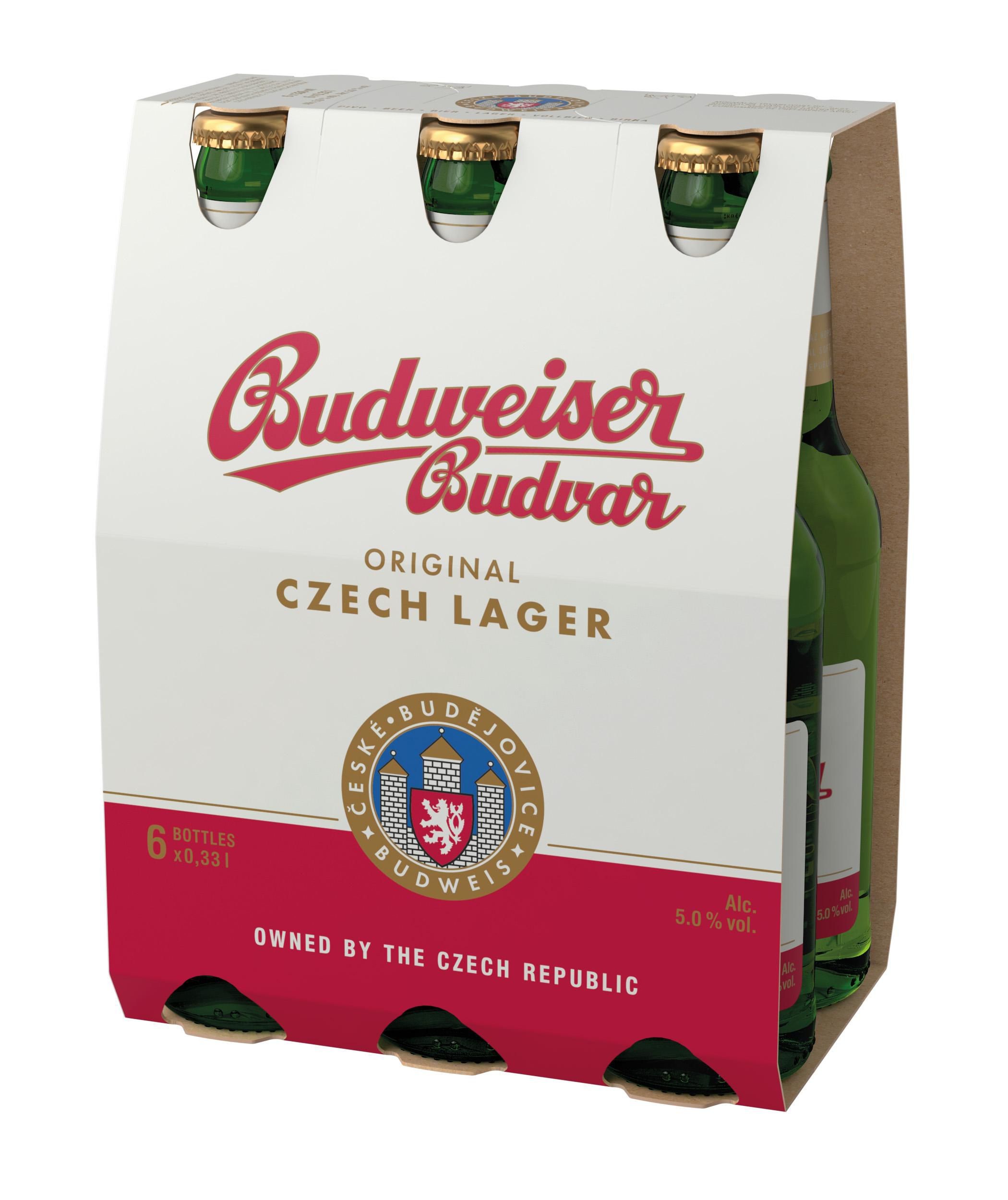 Nápoje - Budweiser Budvar original- světlý ležák 6x0,33 l