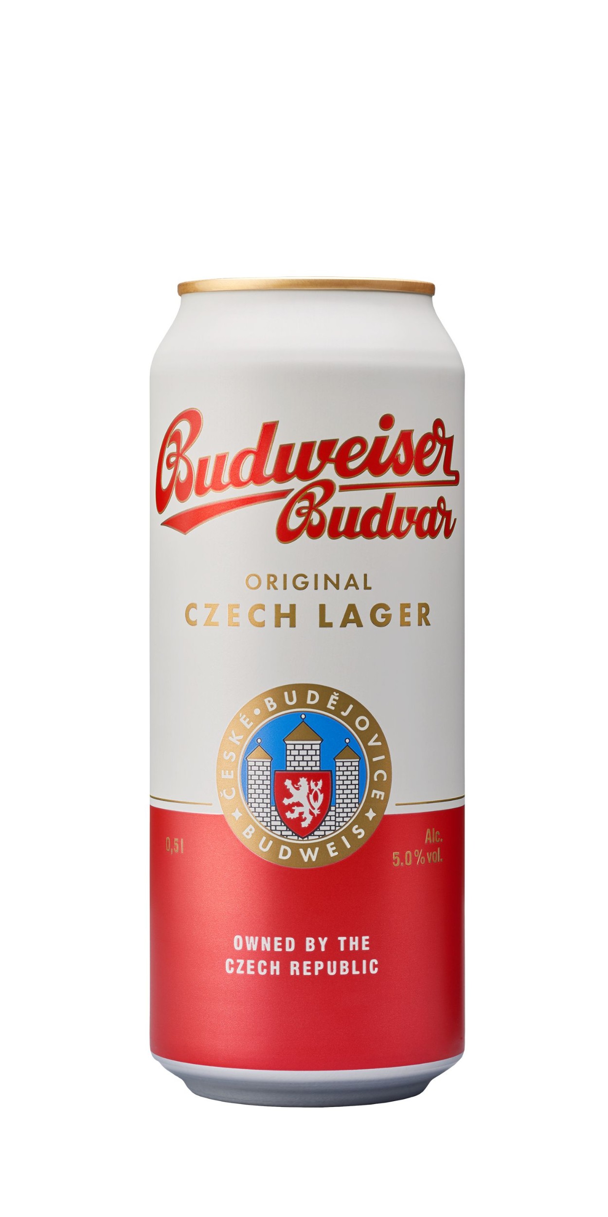 Nápoje - Budweiser Budvar Original světlý ležák pivo plech 0,5 l