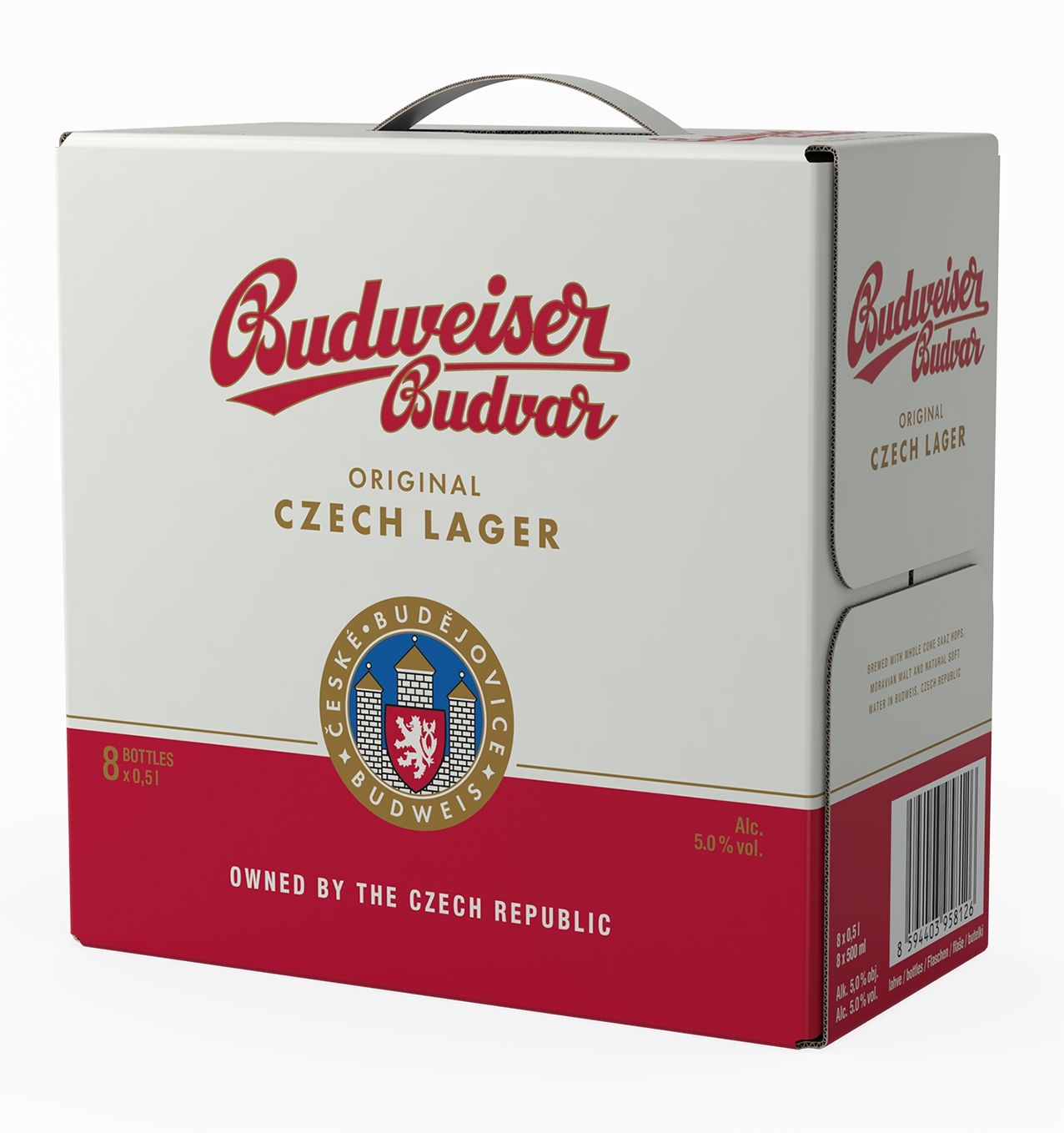 Nápoje - Budweiser Budvar Světlý ležák pivo multipack 8x0,5 l