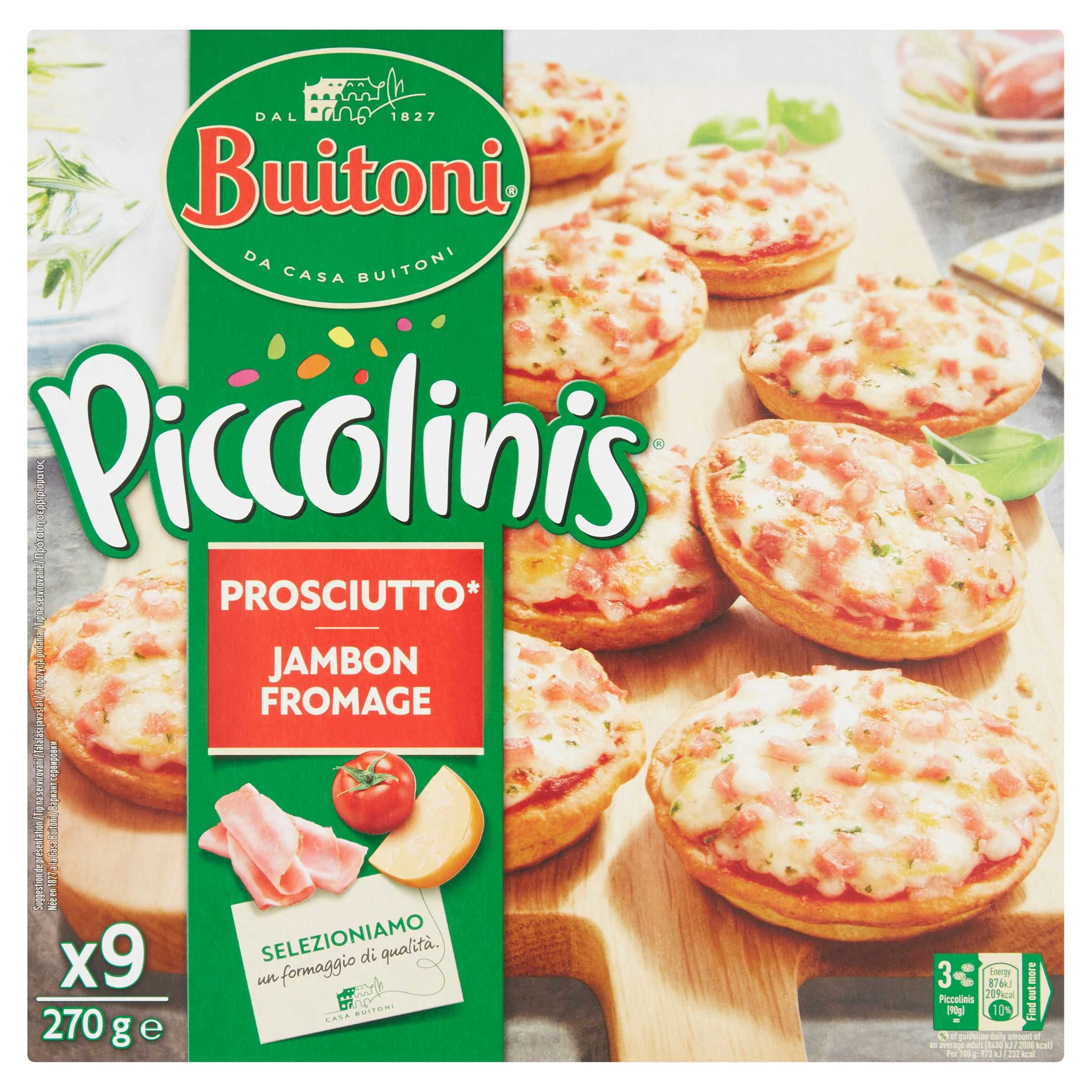 Mražené potraviny - Buitoni Piccolinis Prosciutto pizza mražená 30 g