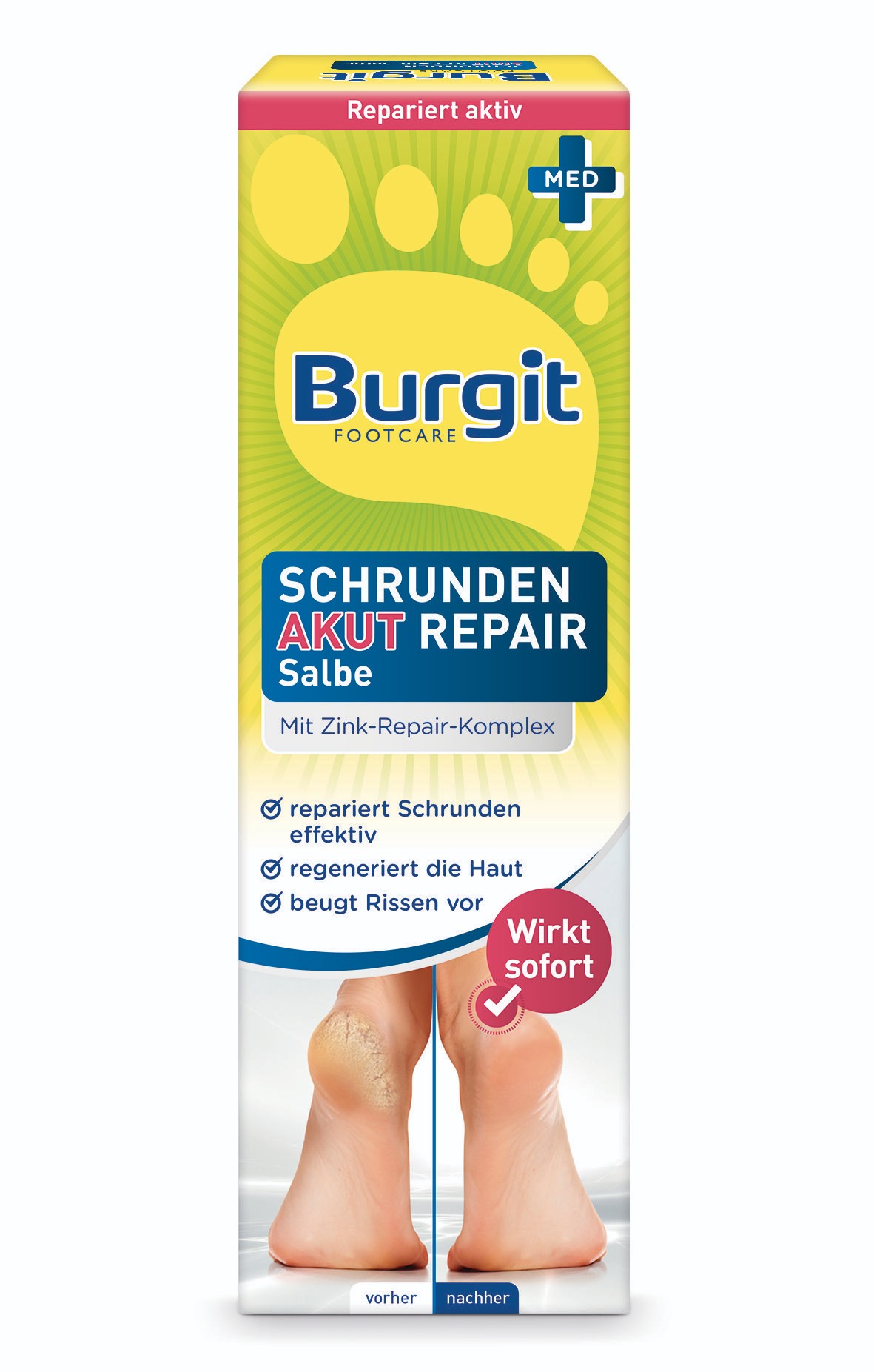 Drogerie a kosmetika - Burgit Hojivá mast na popraskané paty  60 ml