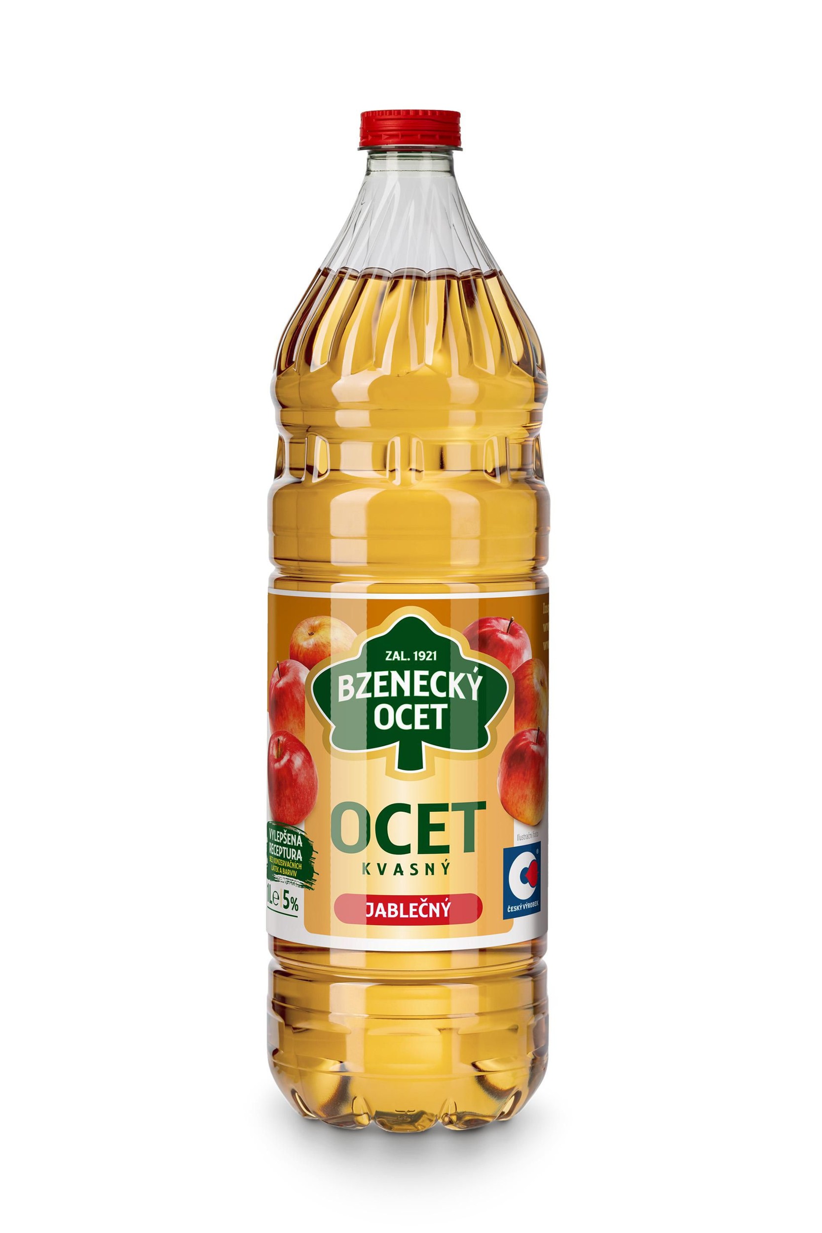 Trvanlivé potraviny - Bzenecký ocet kvasný jablečný 5 % 1 l