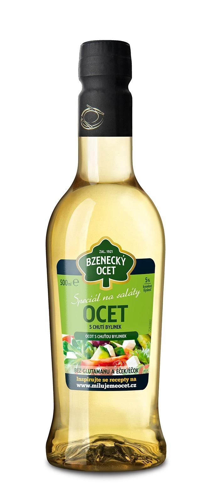 Trvanlivé potraviny - Bzenecký ocet Speciál na saláty s chutí bylinek 5% 500 ml