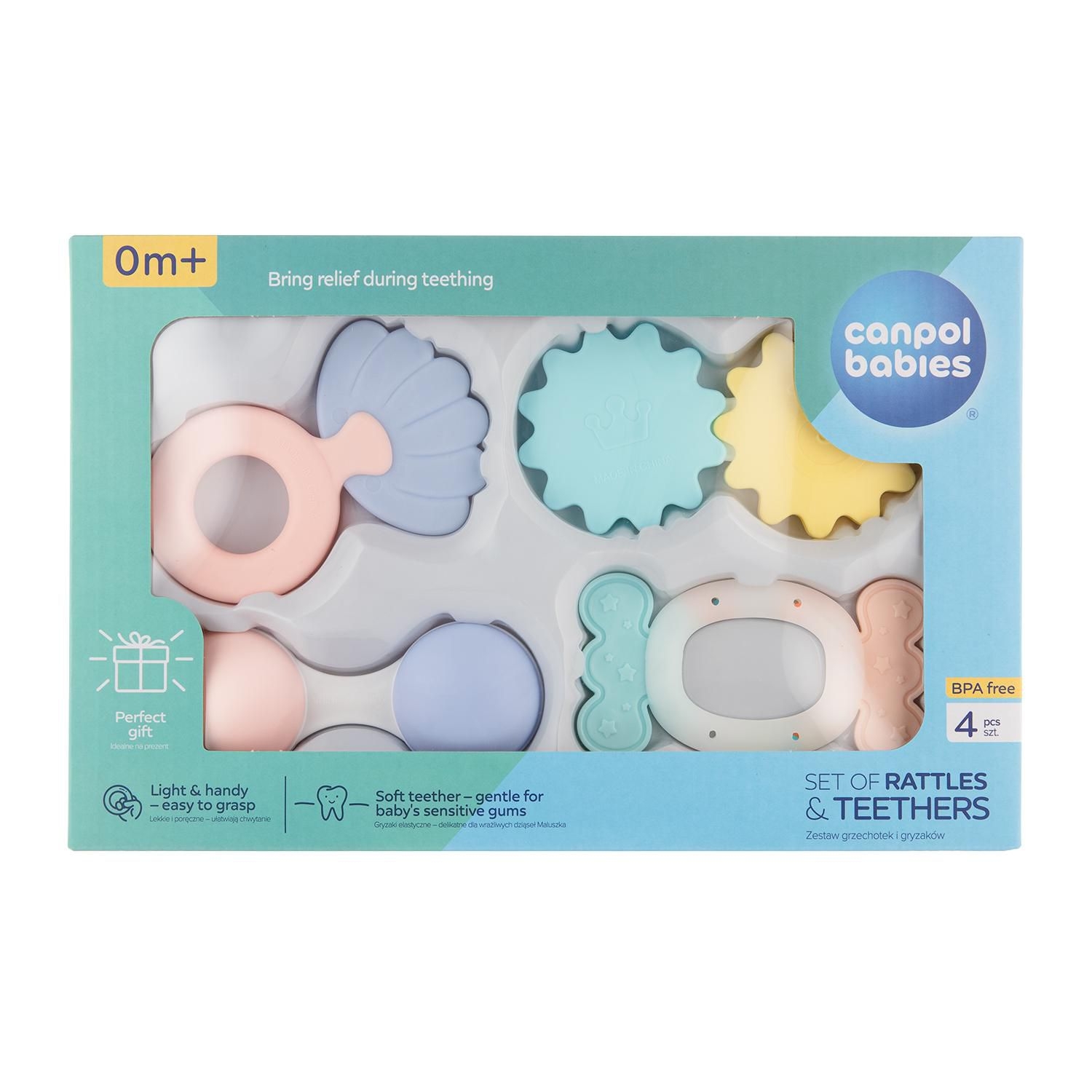 Svět dětí - Canpol babies První set chrastítek s kousátky PASTEL