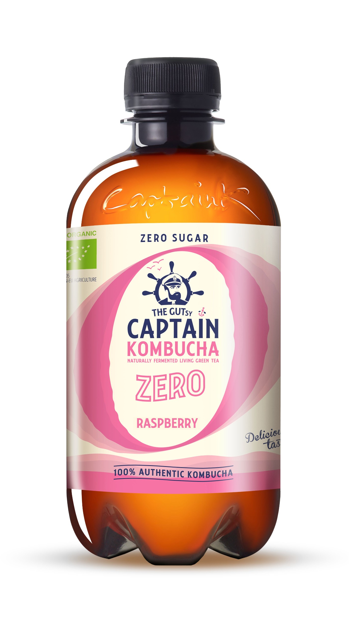 Nápoje - Captain Combucha BIO Kombucha zero malina 400ml