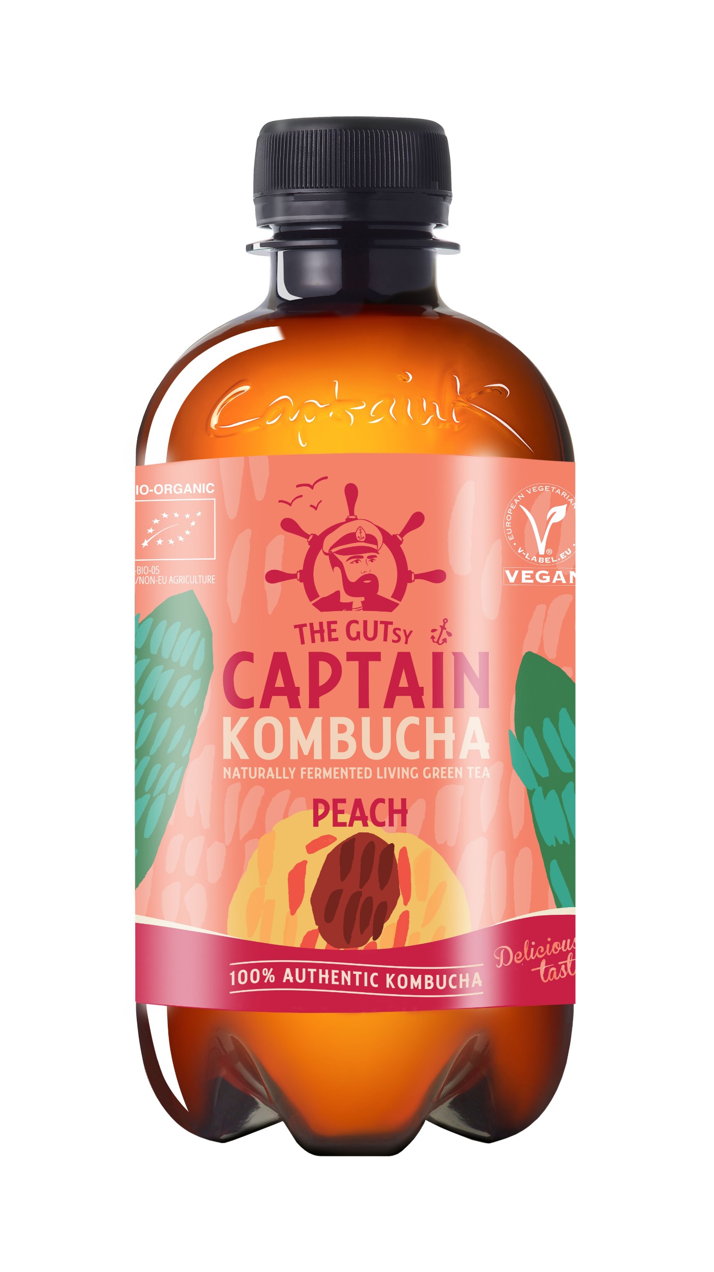 Nápoje - Captain Kombucha BIO Broskev 400ml