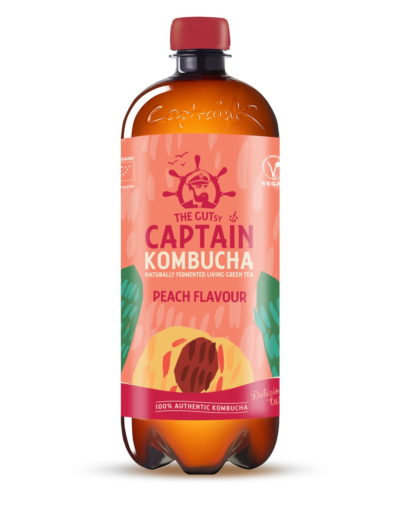 Nápoje - Captain Kombucha Broskev 1l