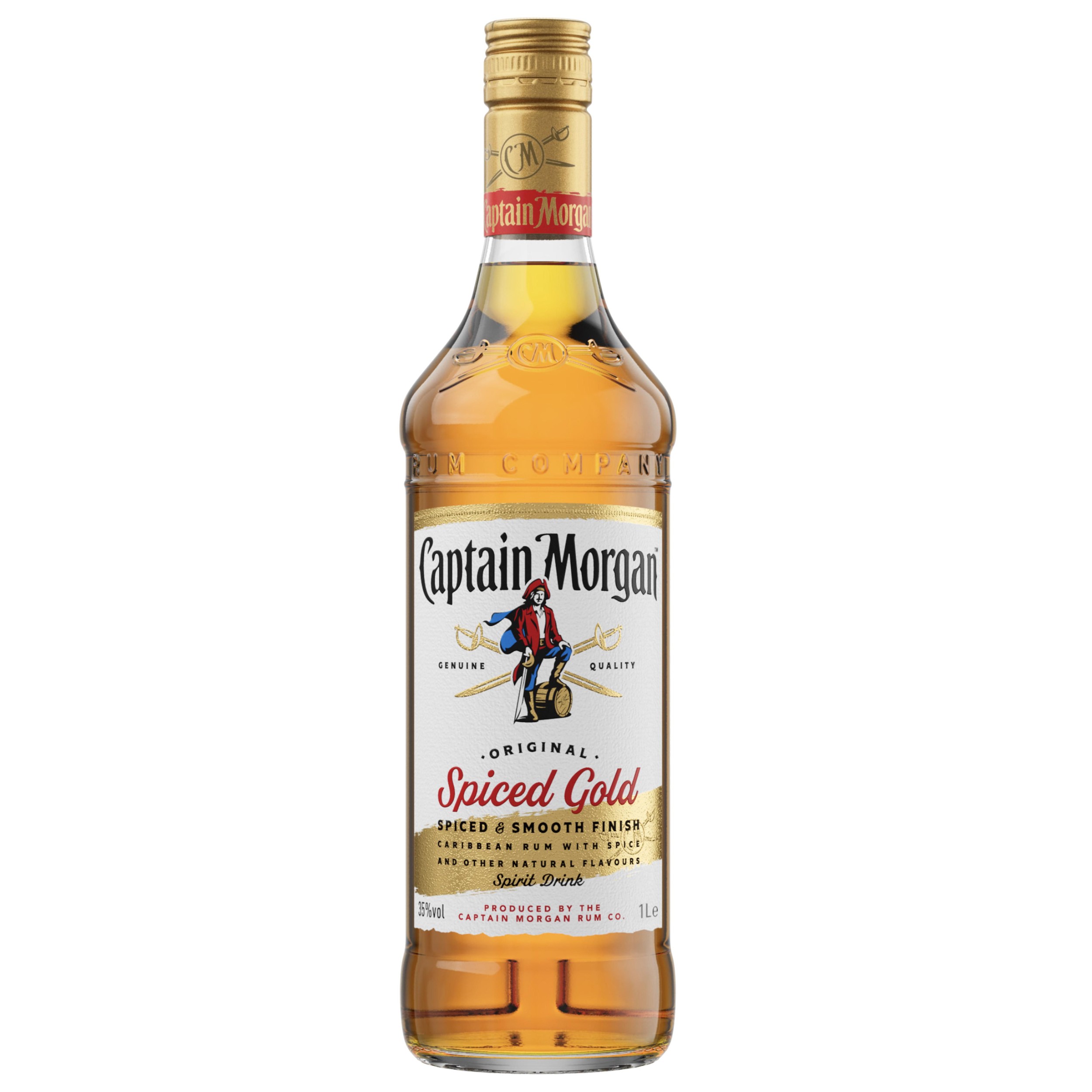 Nápoje - Captain Morgan	 spiced Rum 35% 1 l
