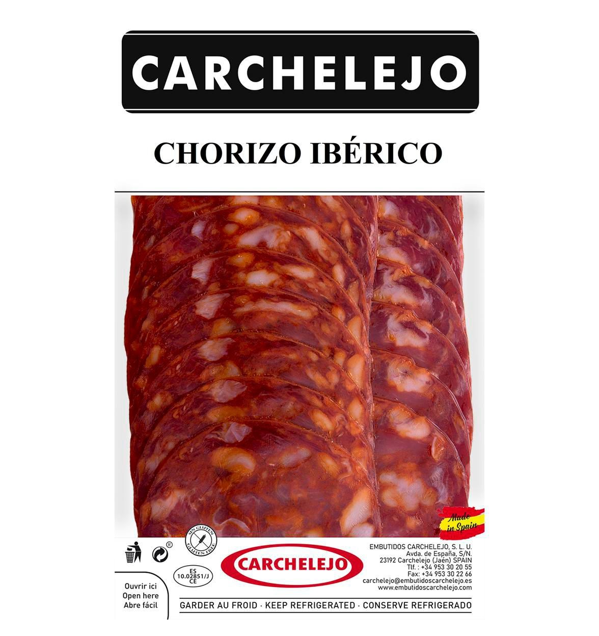Uzeniny a lahůdky - Carchelejo Chorizo Iberico plátky 80 g