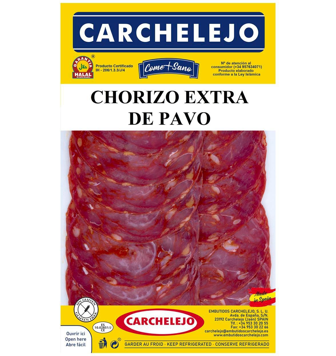Uzeniny a lahůdky - Carchelejo Chorizo krůtí plátky 80 g