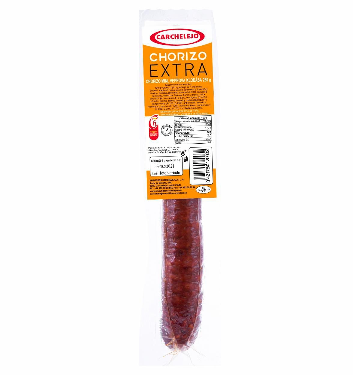 Uzeniny a lahůdky - Carchelejo Chorizo mini salám 250 g