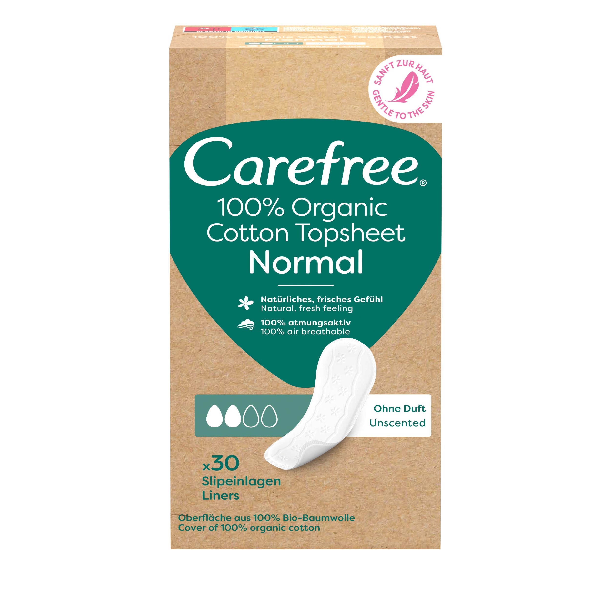 Drogerie a kosmetika - Carefree Organic Cotton Normal 30